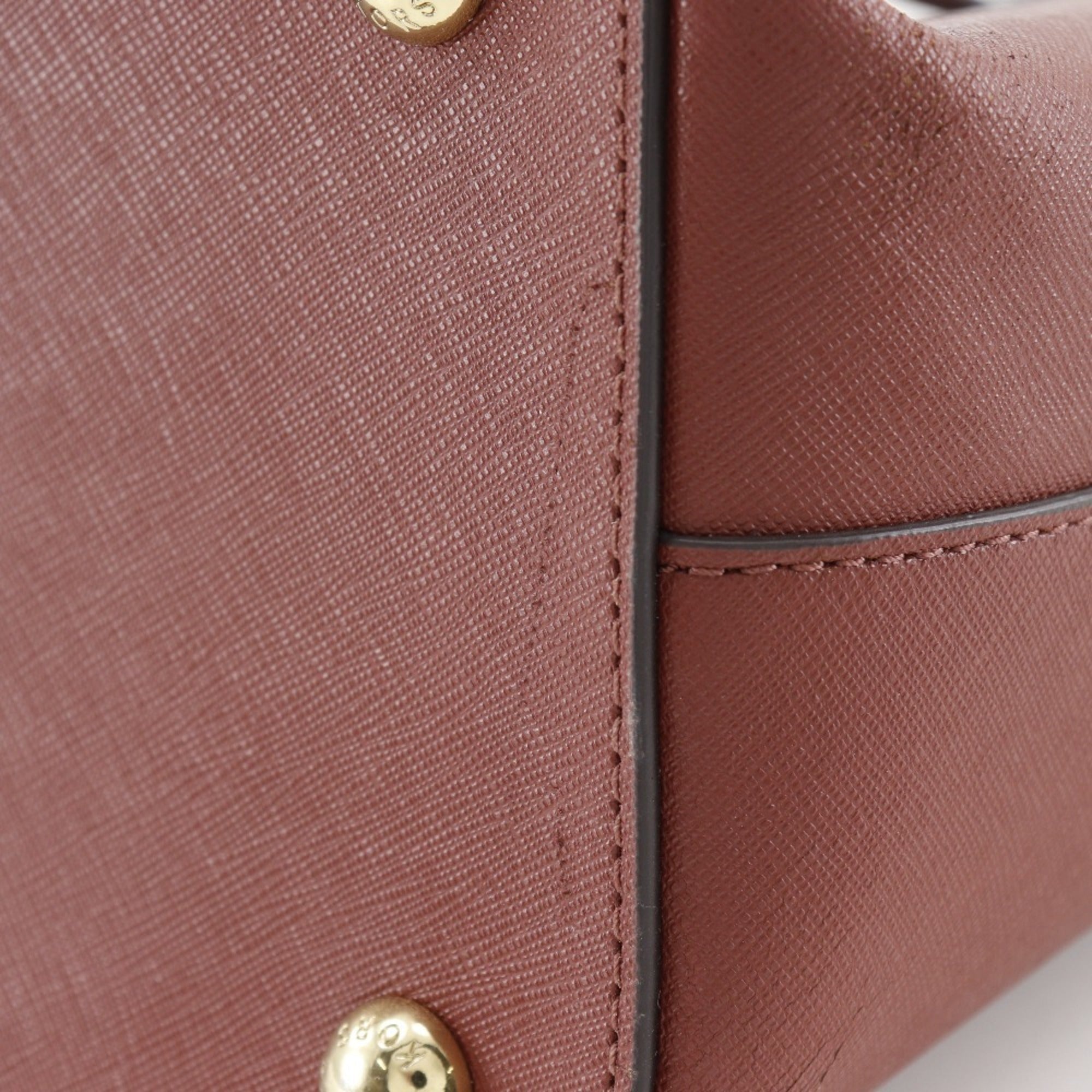 Michael Kors Red Color Leather Tote Bag (Pre-Owned)