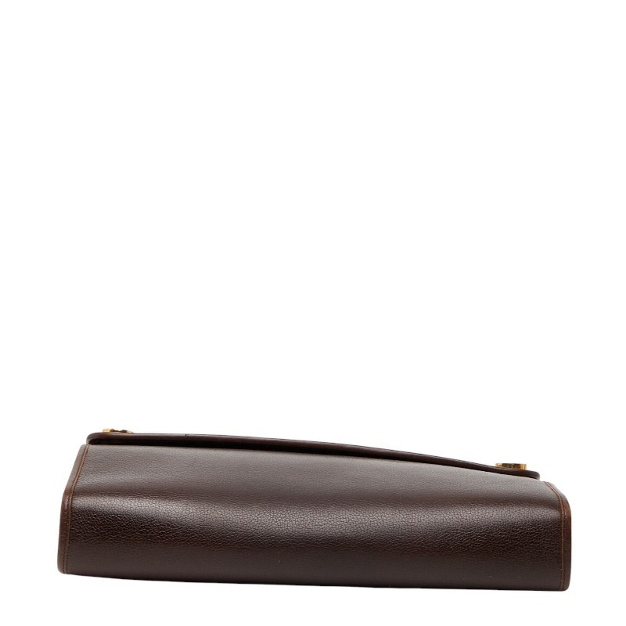 Christian Dior Brown Leather Shoulder Bag (Pre-Owned)