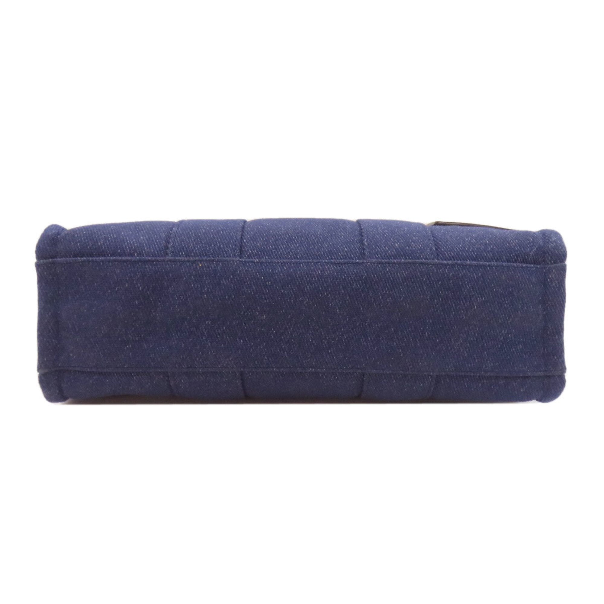 Bally Blue Canvas Handbag (Pre-Owned)