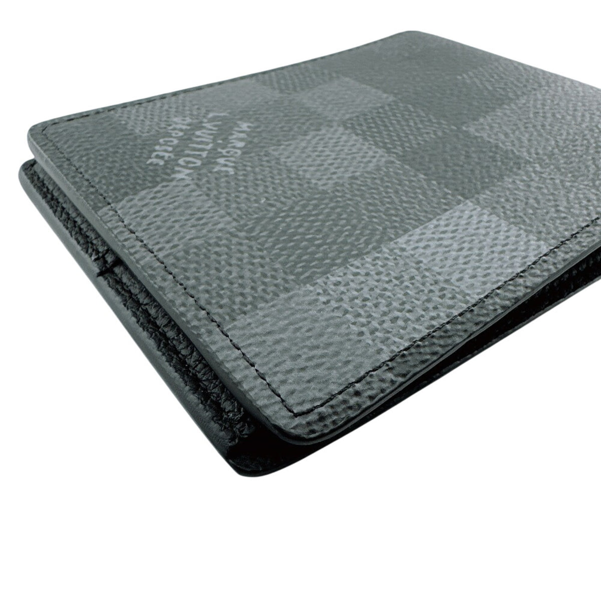 Louis Vuitton Black Damier Canvas Wallet (Bi-Fold) (Pre-Owned)