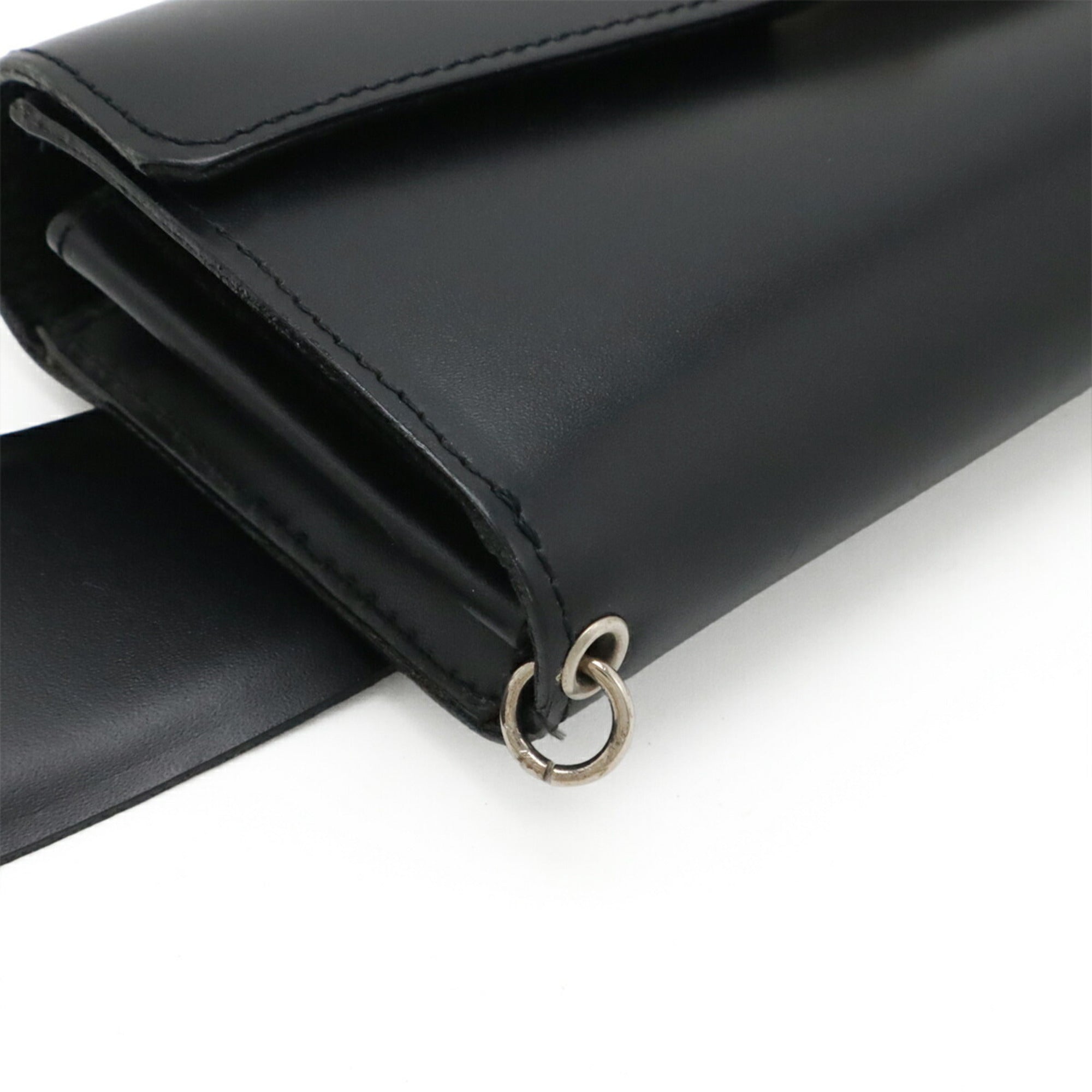 Chanel Black Leather Clutch Bag (Pre-Owned)