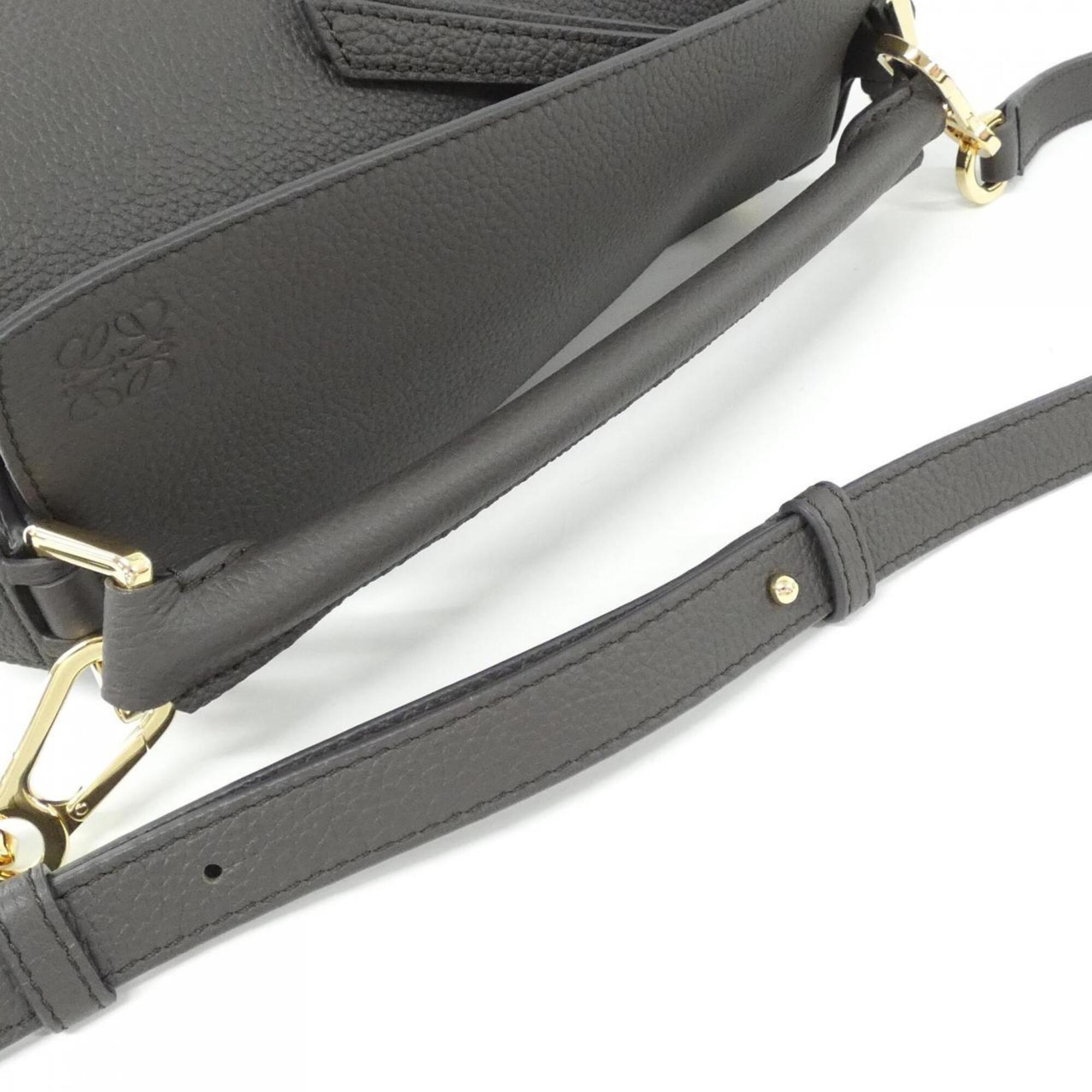 Loewe Dark Gray Leather Handbag (Pre-Owned)