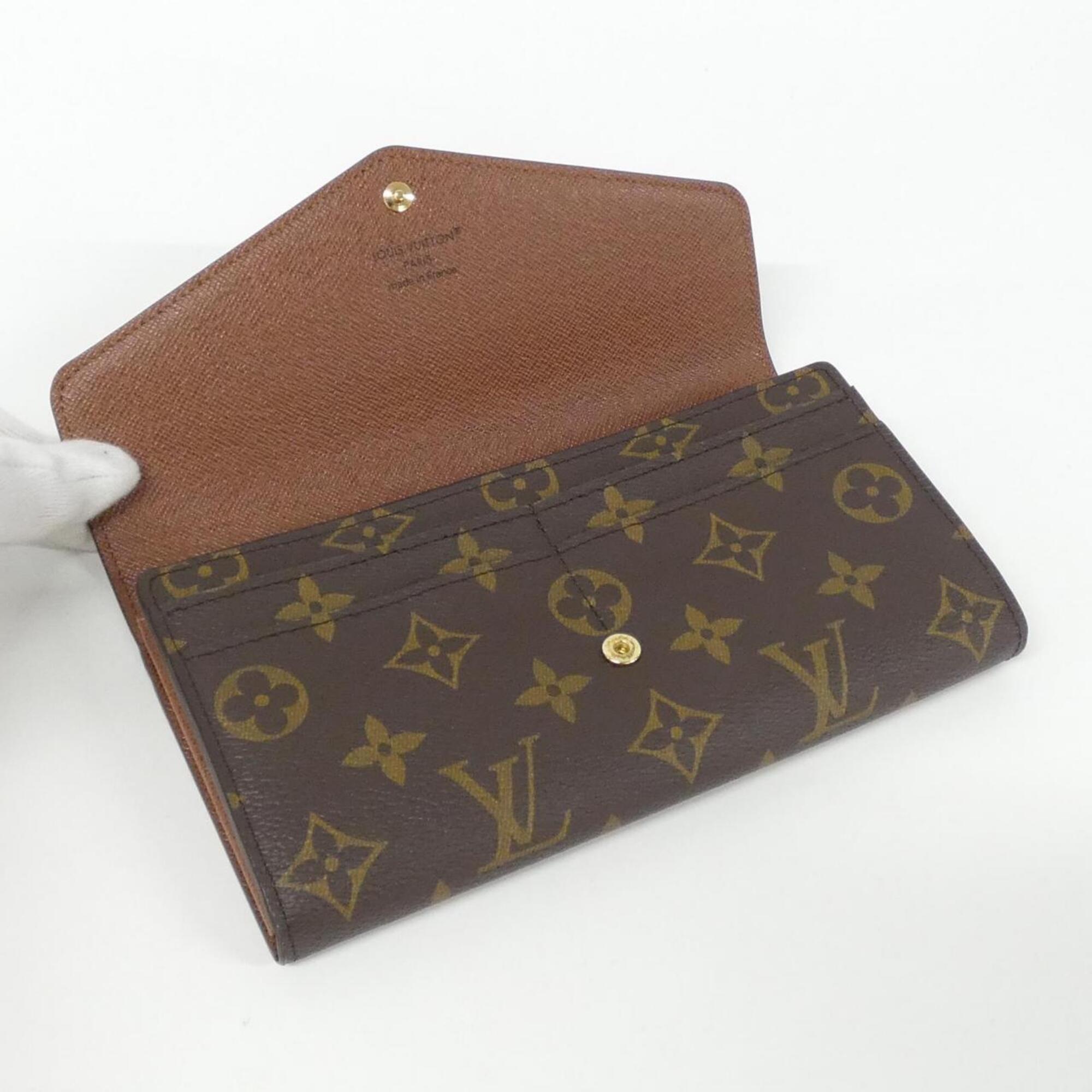 Louis Vuitton Brown Coated Canvas Long Wallet (Bi-Fold) (Pre-Owned)