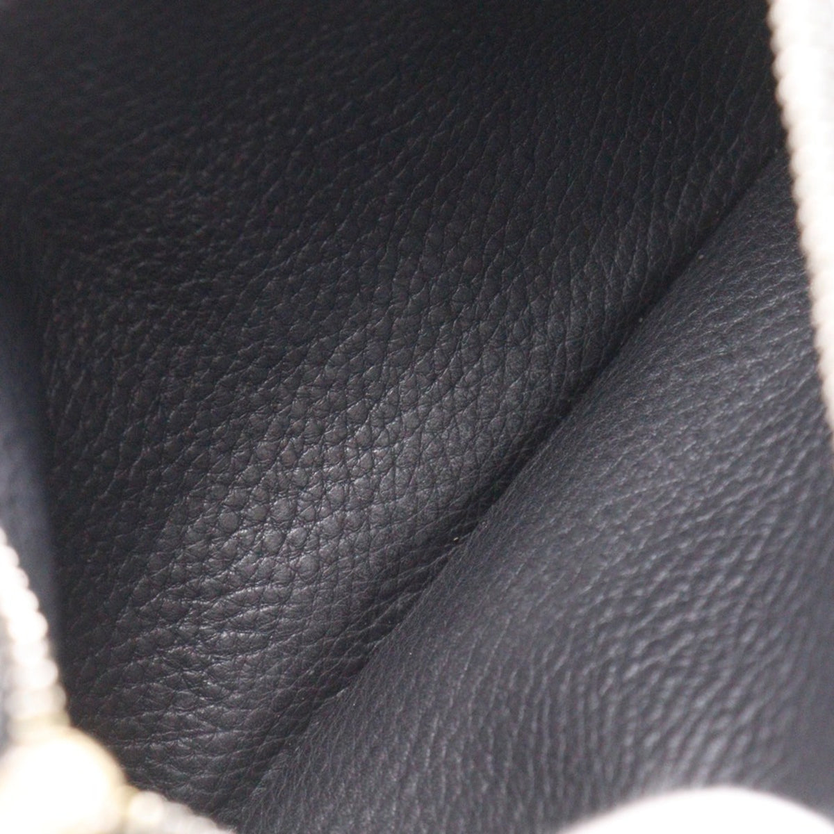 Hermes Black Taurillon Clemence Leather Long Wallet (Bi-Fold) (Pre-Owned)