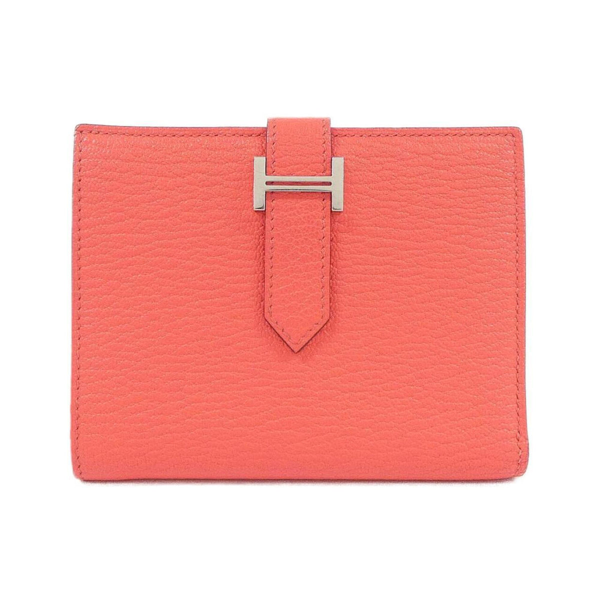 Hermes Pink Chevre Leather Wallet (Bi-Fold) (Pre-Owned)