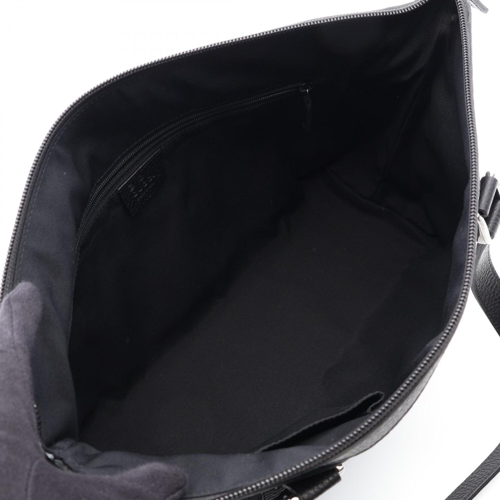 Gucci Black Nylon Leather Handbag Tote Bag (Pre-Owned)