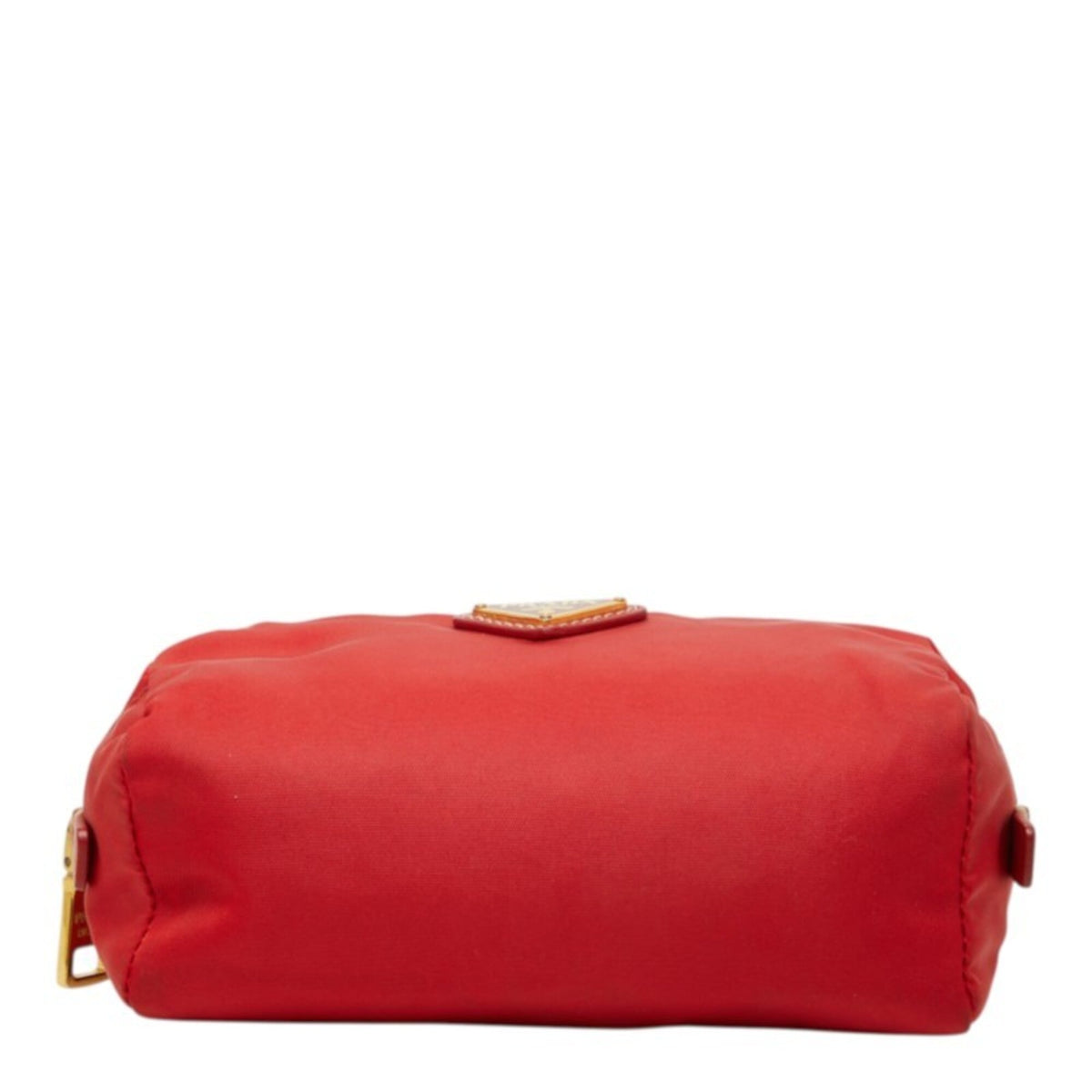 Prada Red Color Nylon Leather Pouch (Pre-Owned)