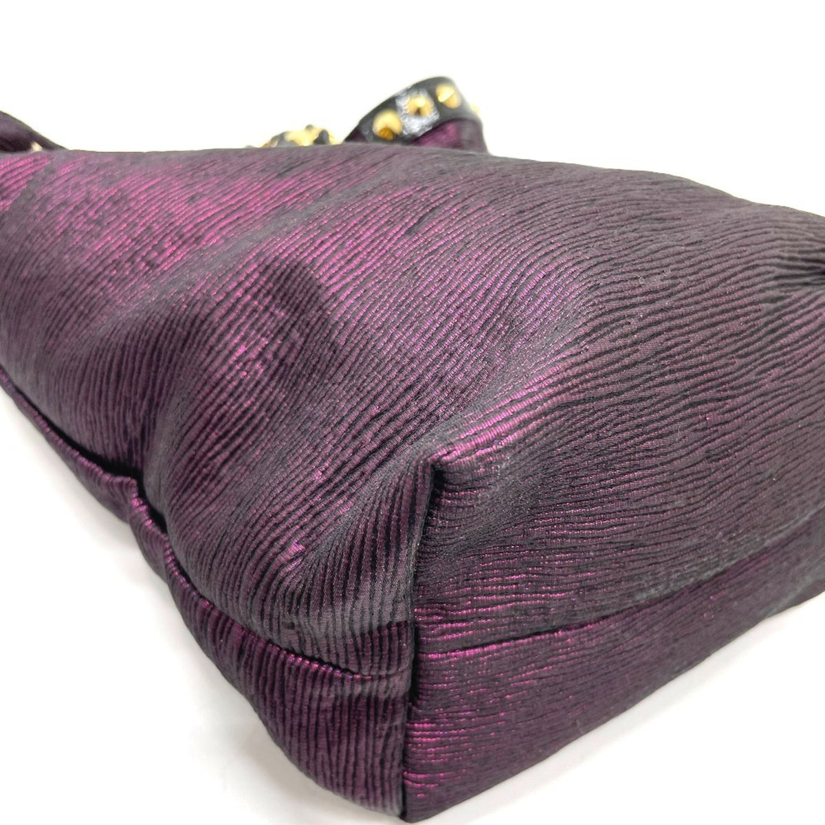 Louis Vuitton Black Purple Canvas Leather Handbag Tote Bag (Pre-Owned)