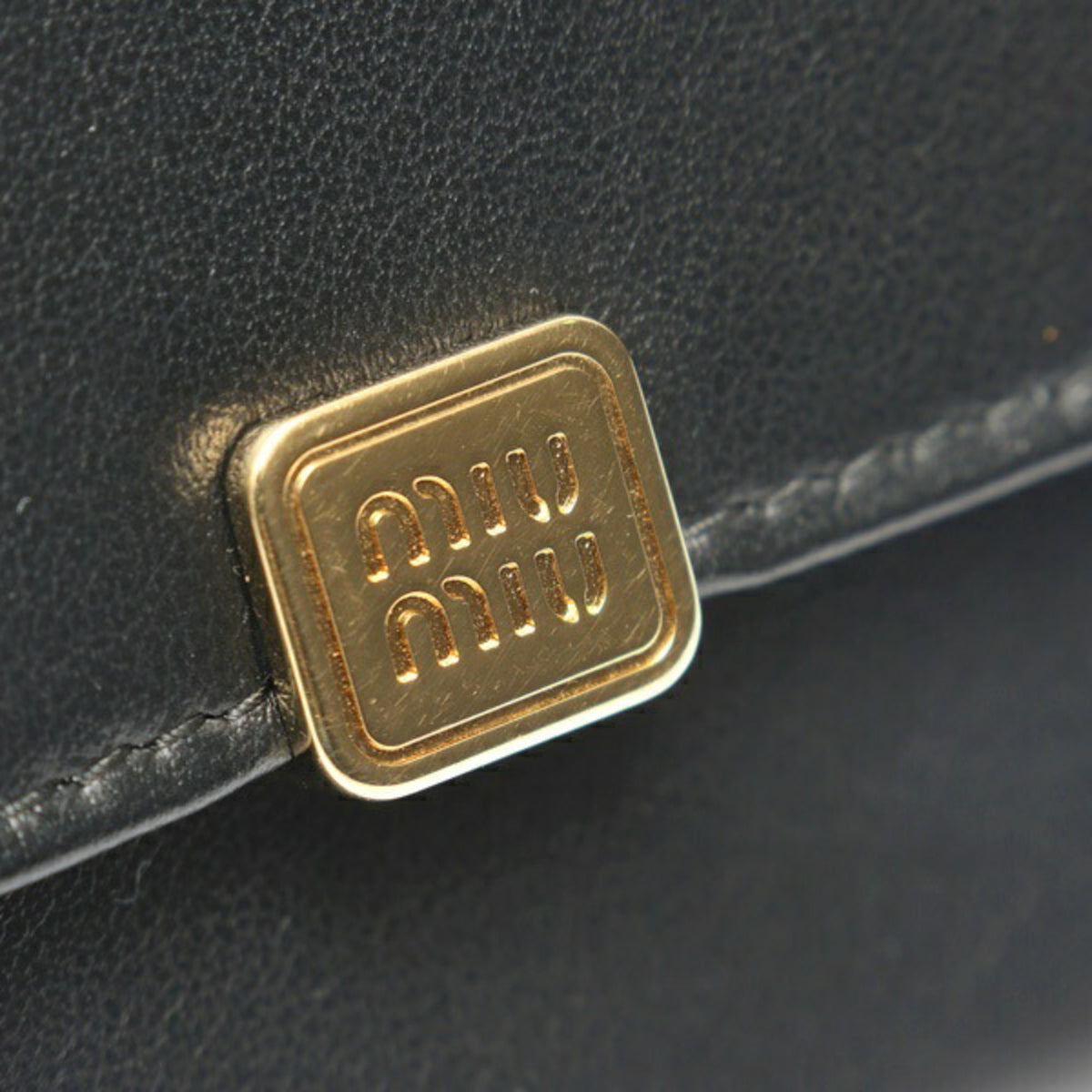 Miu Miu Black Leather Coin Purse/Coin Case (Pre-Owned)