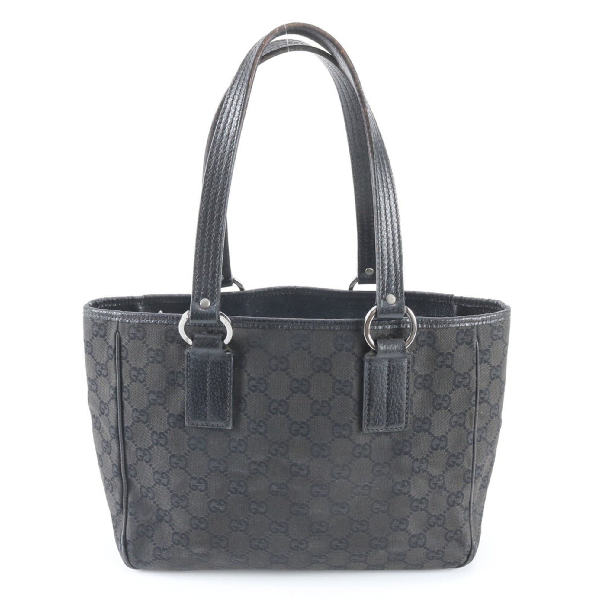 Gucci Black White Leather Canvas (Pre-Owned)