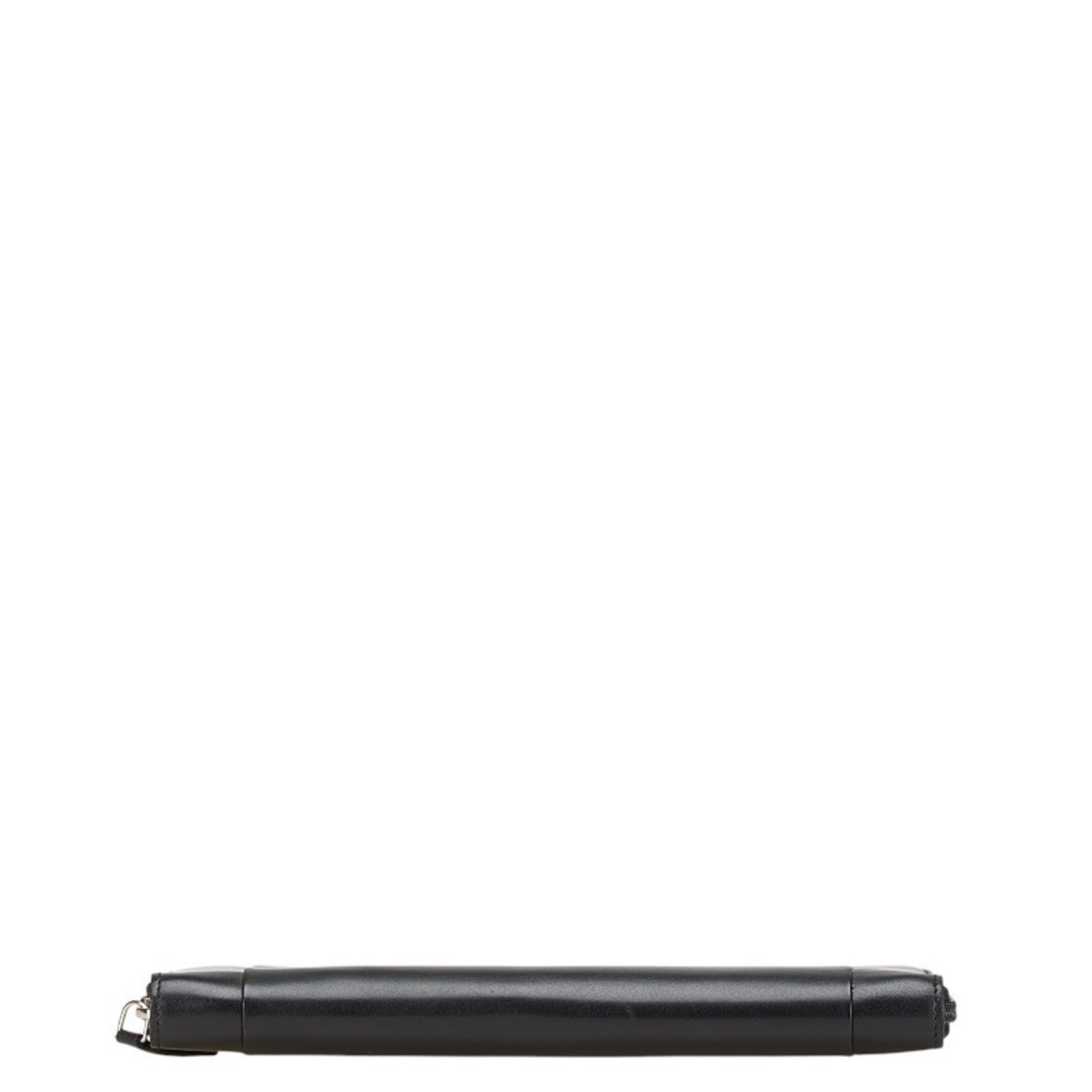 Salvatore Ferragamo Black Leather Long Wallet (Bi-Fold) (Pre-Owned)