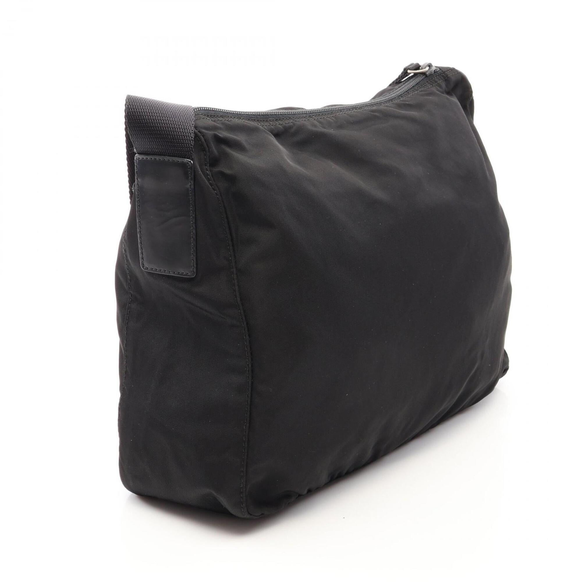 Prada Black Nylon Leather Shoulder Bag (Pre-Owned)