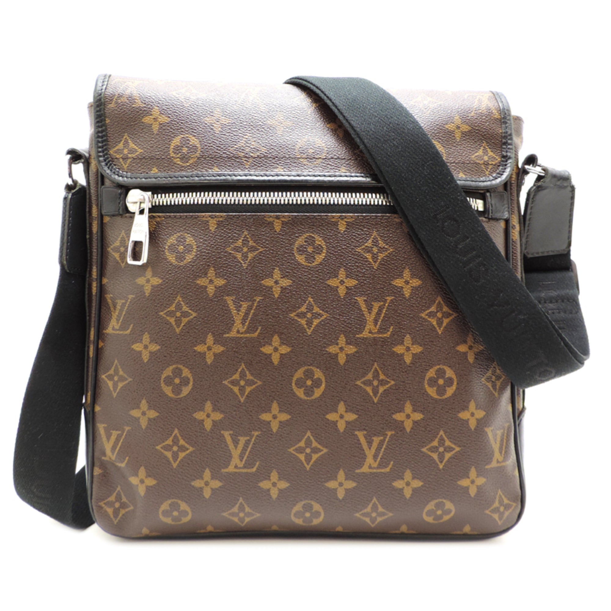 Louis Vuitton Black Brown Monogram Canvas Shoulder Bag (Pre-Owned)