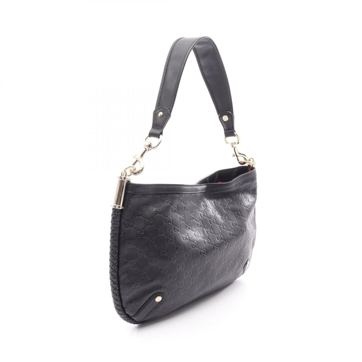 Gucci Black Leather Handbag Shoulder Bag (Pre-Owned)