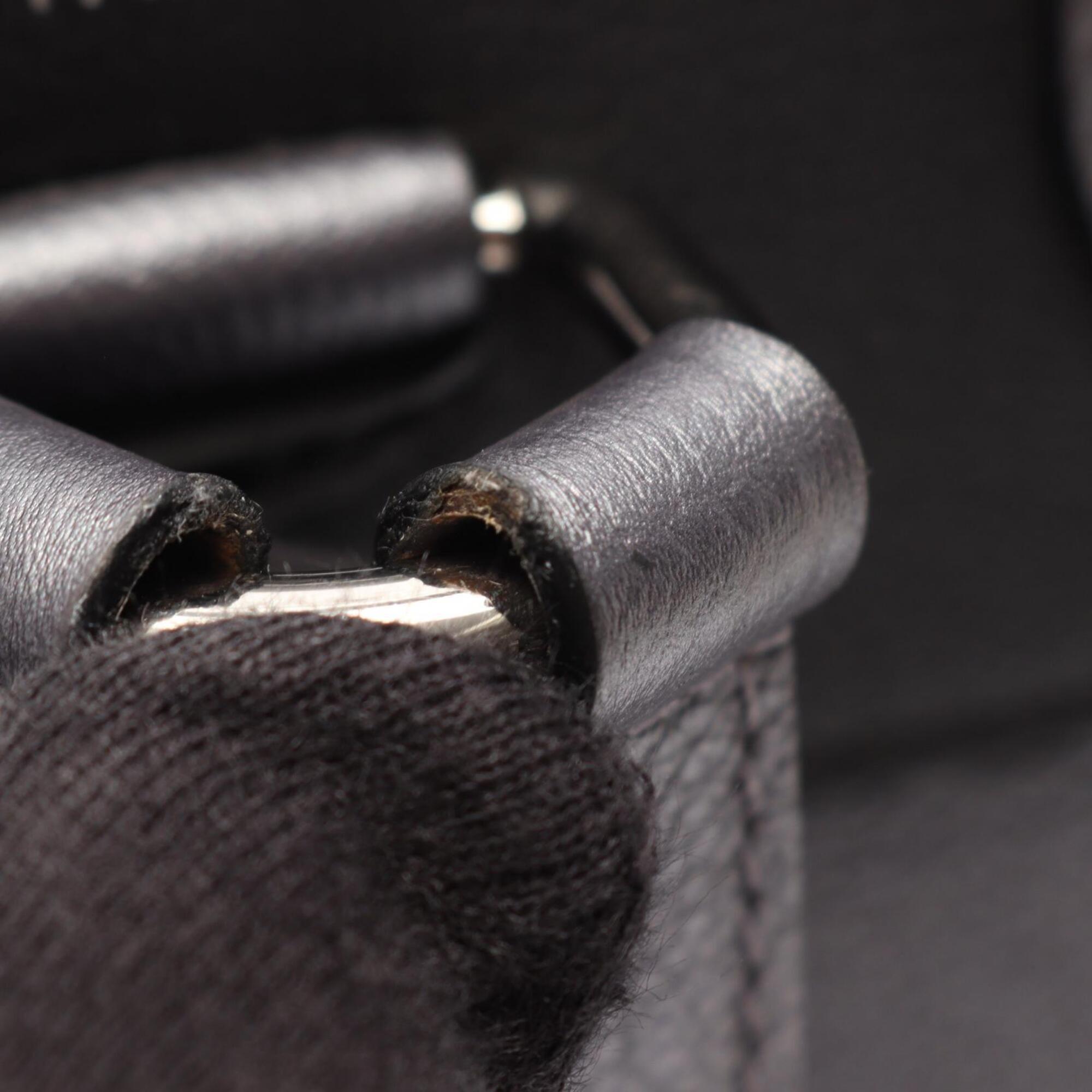 Louis Vuitton Gray Leather Backpack Handbag (Pre-Owned)