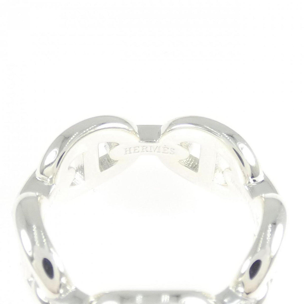 Hermes Silver 925 Band Ring (Pre-Owned)