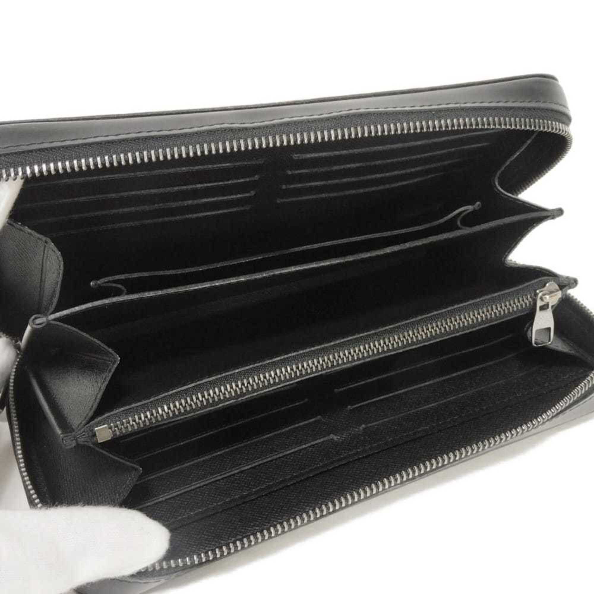 Louis Vuitton Monogram Eclipse Black Noir Monogram Eclipse Leather Long Wallet (Bi-Fold) (Pre-Owned)