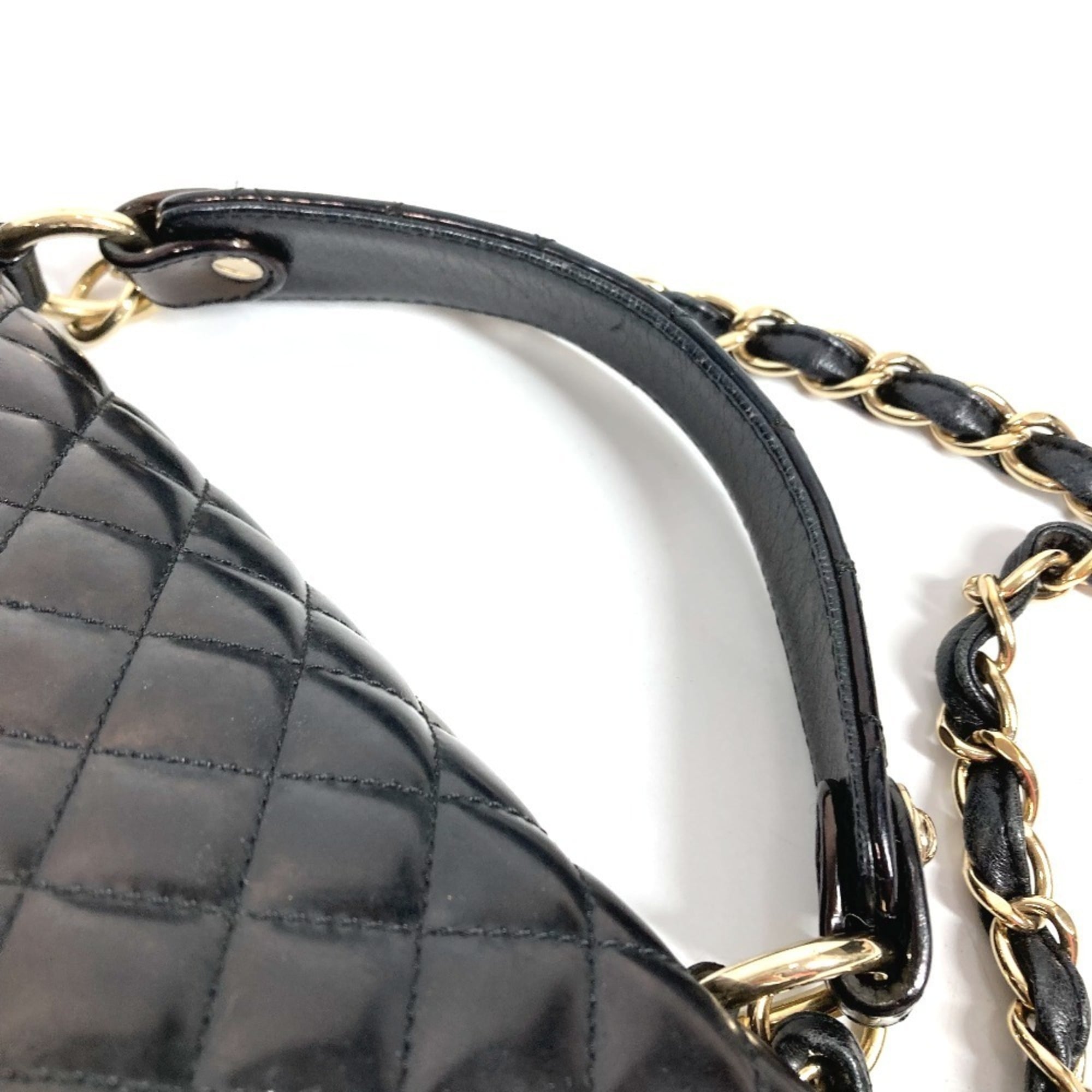 Chanel Black Leather Handbag Shoulder Bag Tote Bag (Pre-Owned)