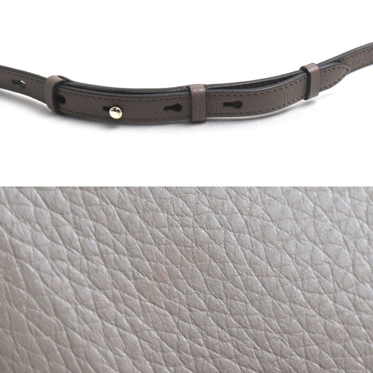 Salvatore Ferragamo Grayish Leather Pouch Shoulder Bag (Pre-Owned)