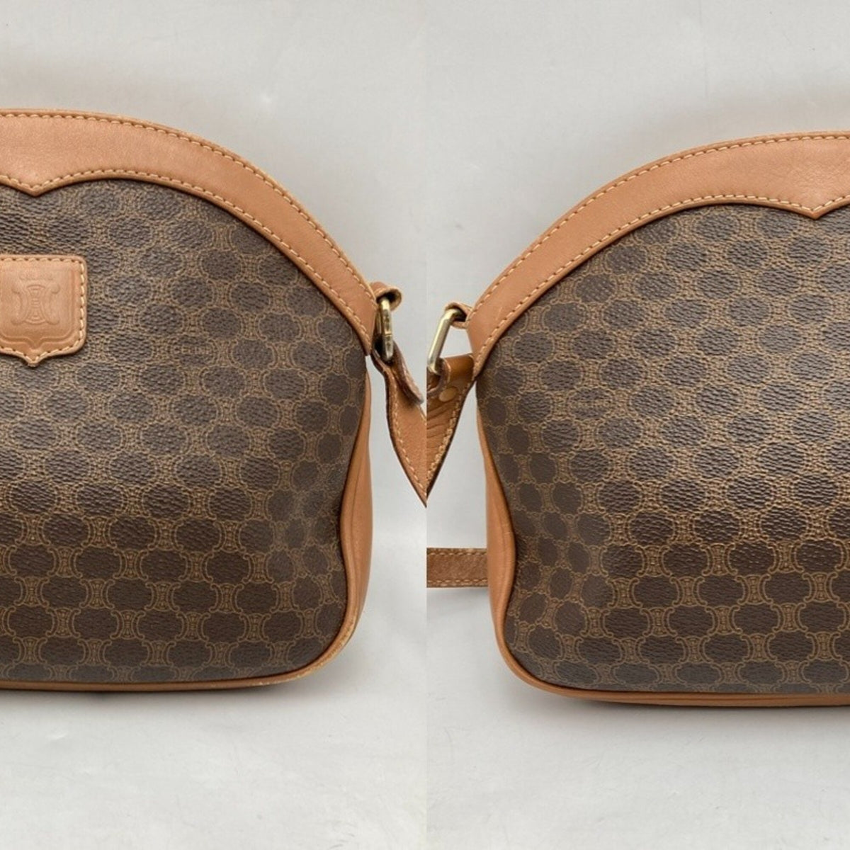 Celine Macadam Brown Pvc Leather Shoulder Bag (Pre-Owned)
