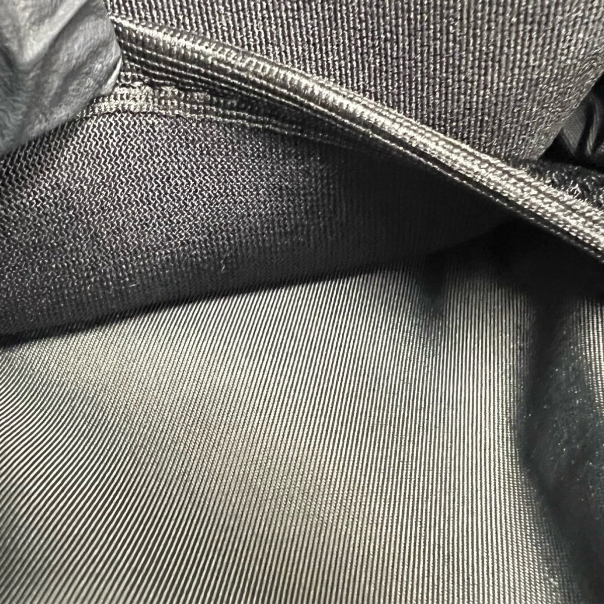 Chanel Black Khaki Canvas Nylon Shoulder Bag (Pre-Owned)