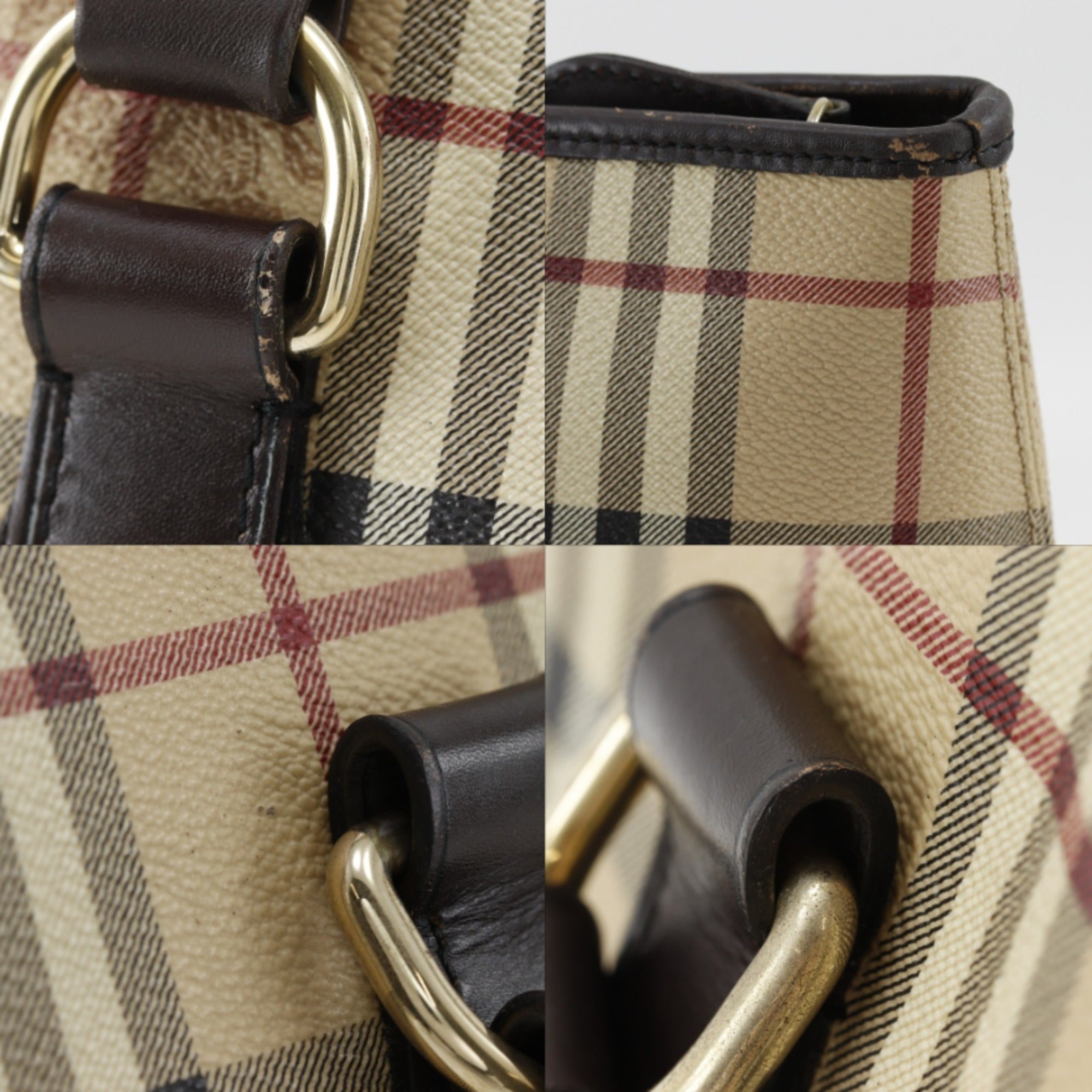 Burberry Beige Pvc Tote Bag (Pre-Owned)