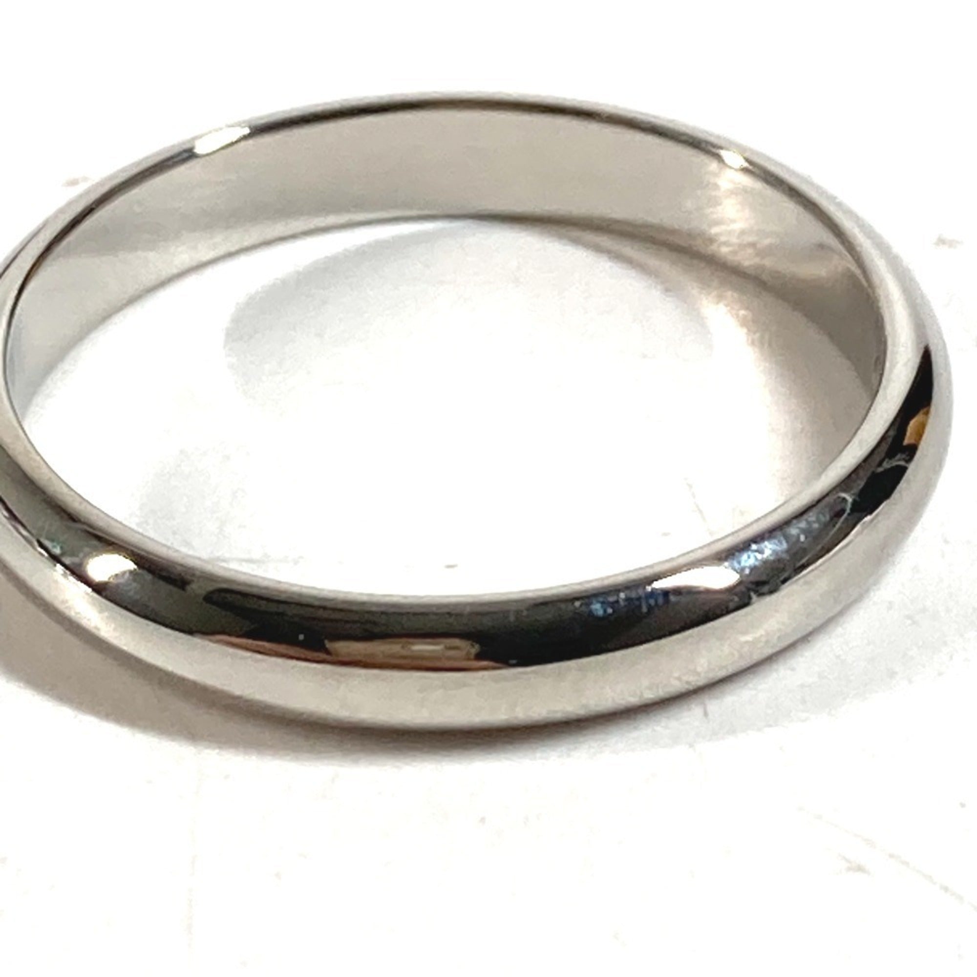 Cartier Silver Platinum 950 Band Ring (Pre-Owned)