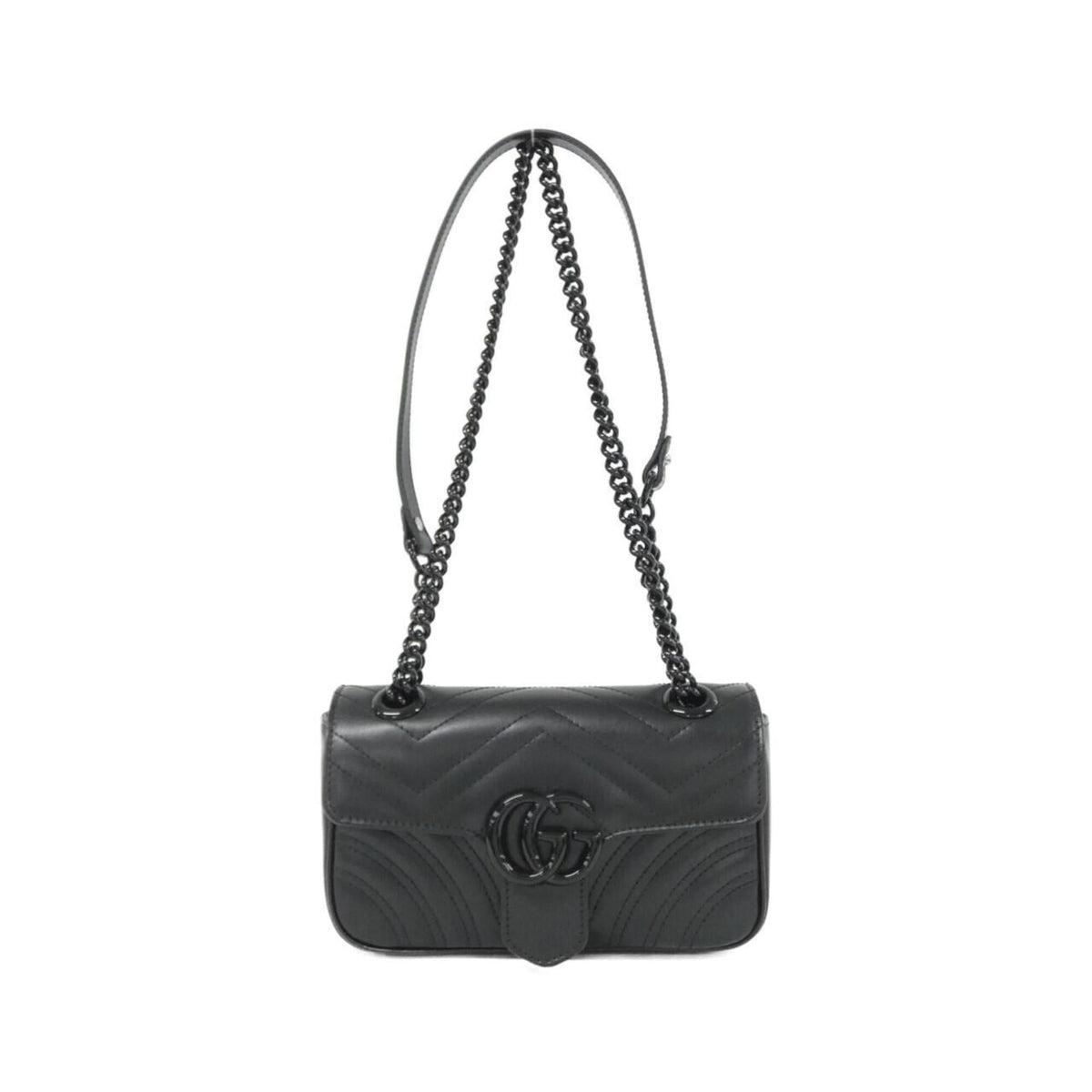 Gucci Black Quilting Leather Shoulder Bag (Pre-Owned)