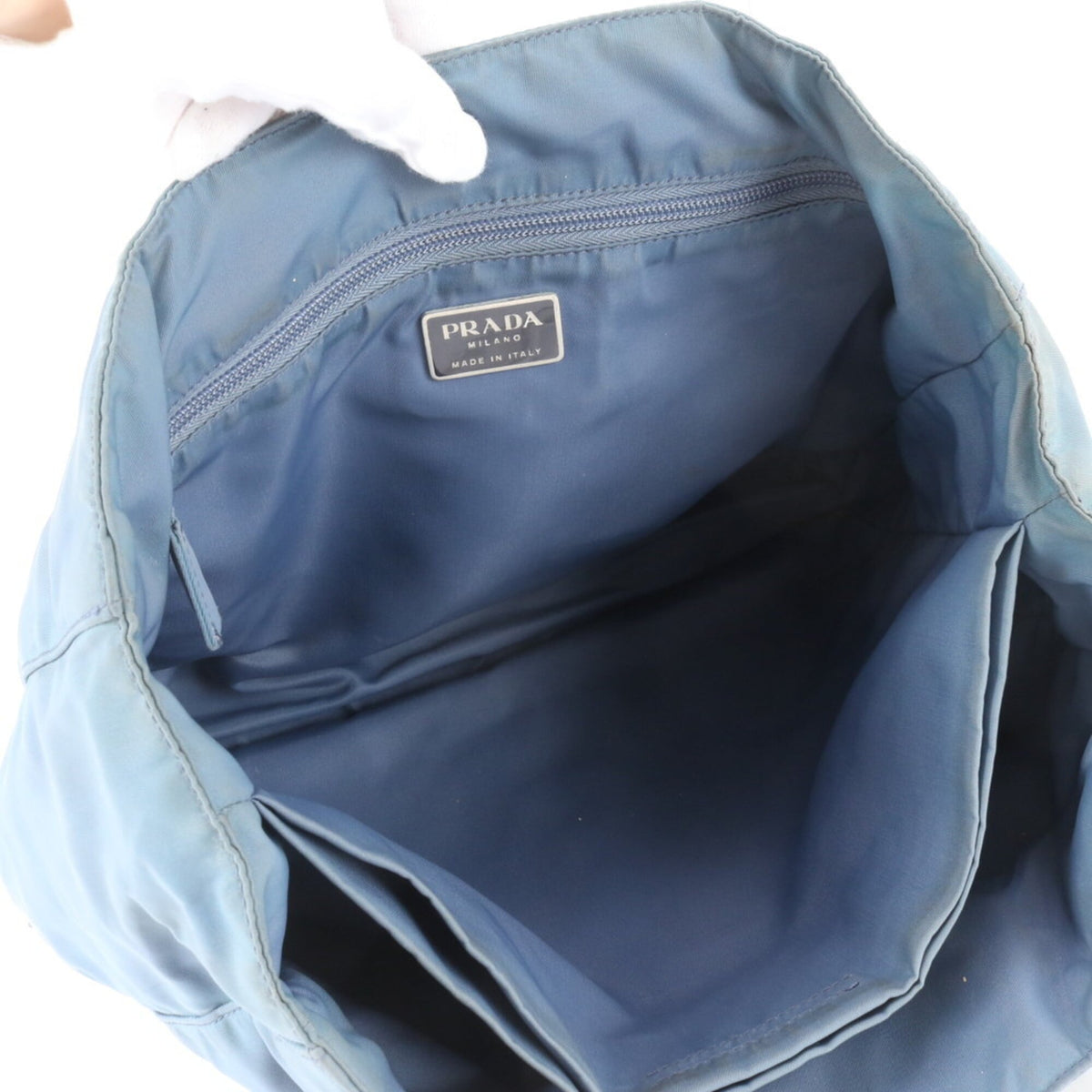 Prada Light Blue Handbag Shoulder Bag Tote Bag (Pre-Owned)