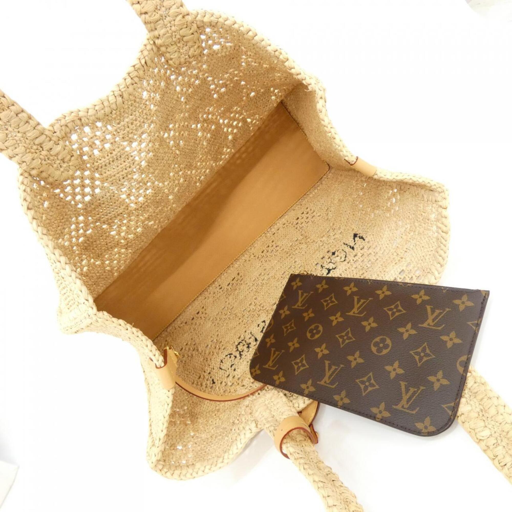 Louis Vuitton Beige Natural Raffia Handbag (Pre-Owned)