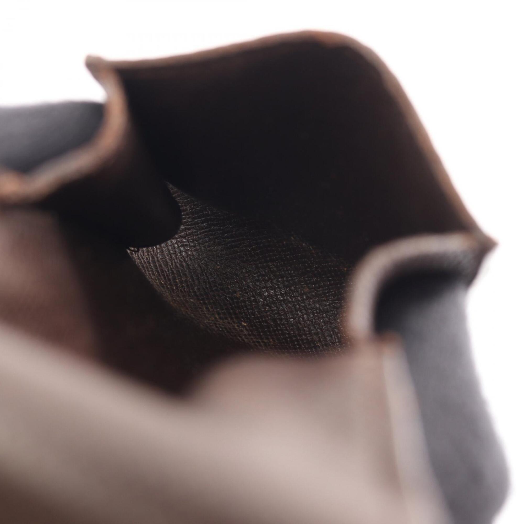 Louis Vuitton Brown Leather Pvc Pouch (Pre-Owned)