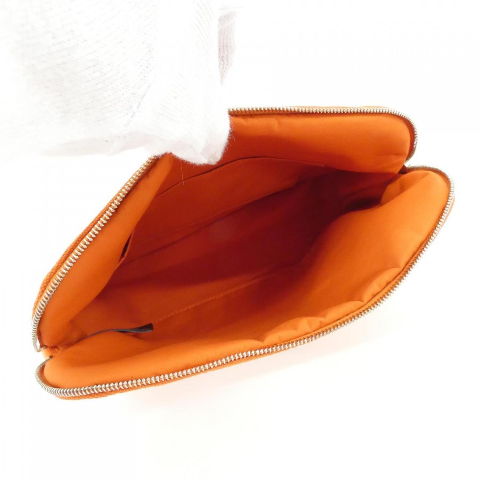 Hermes Bolide Feu Orange Canvas Handbag (Pre-Owned)