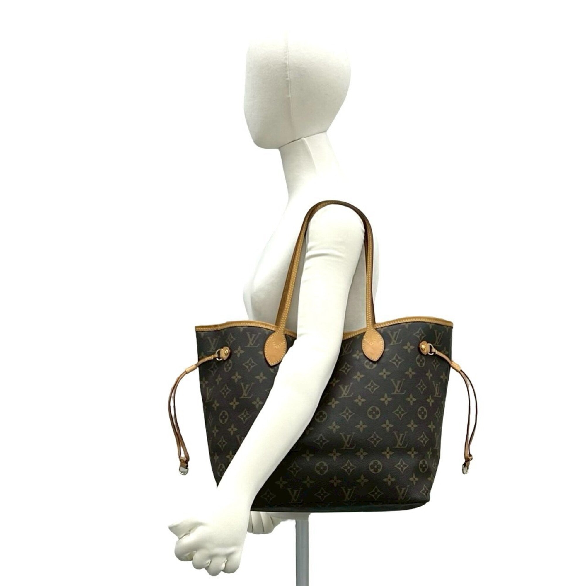 Louis Vuitton Brown Leather Pvc Handbag Tote Bag (Pre-Owned)