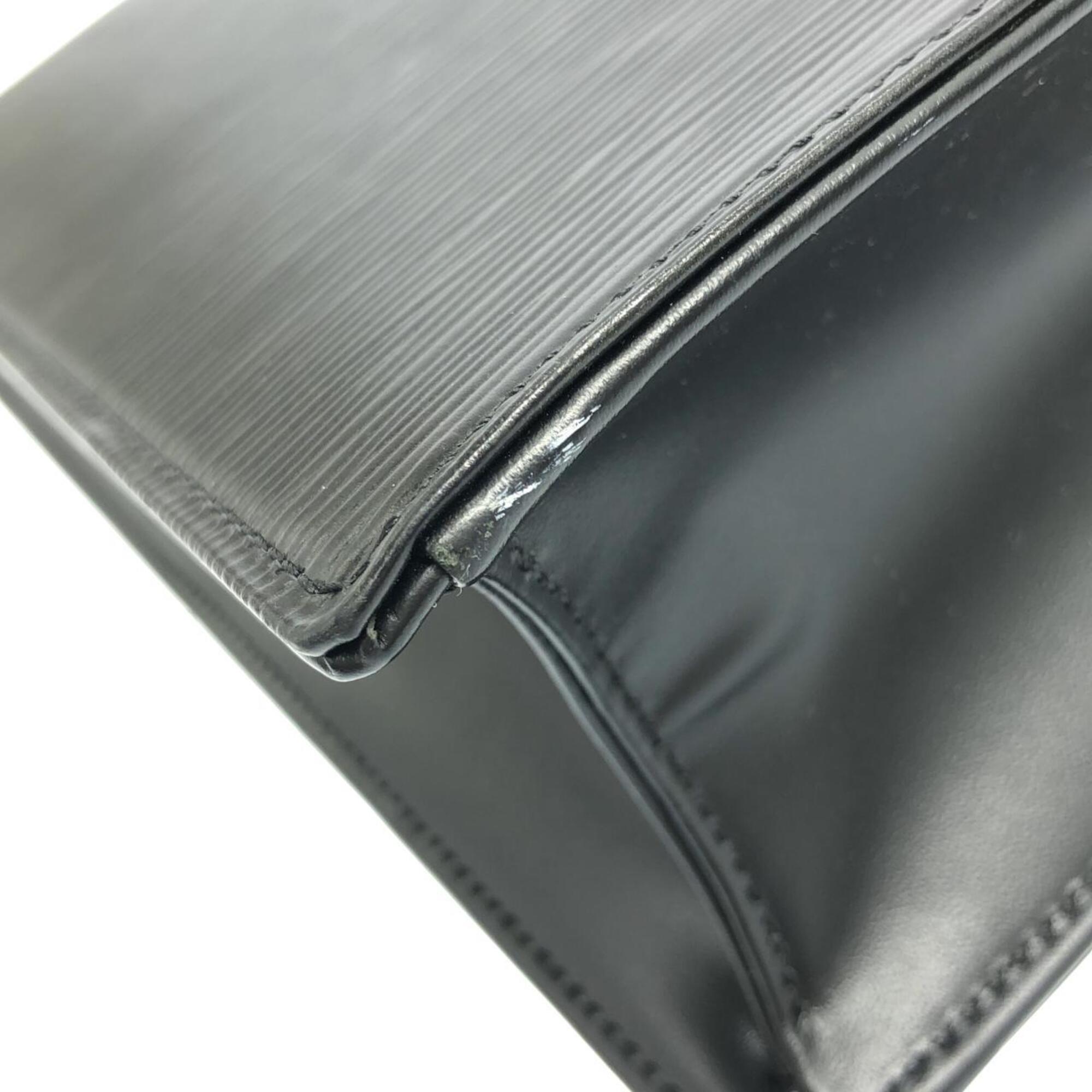 Louis Vuitton Black Leather Handbag (Pre-Owned)