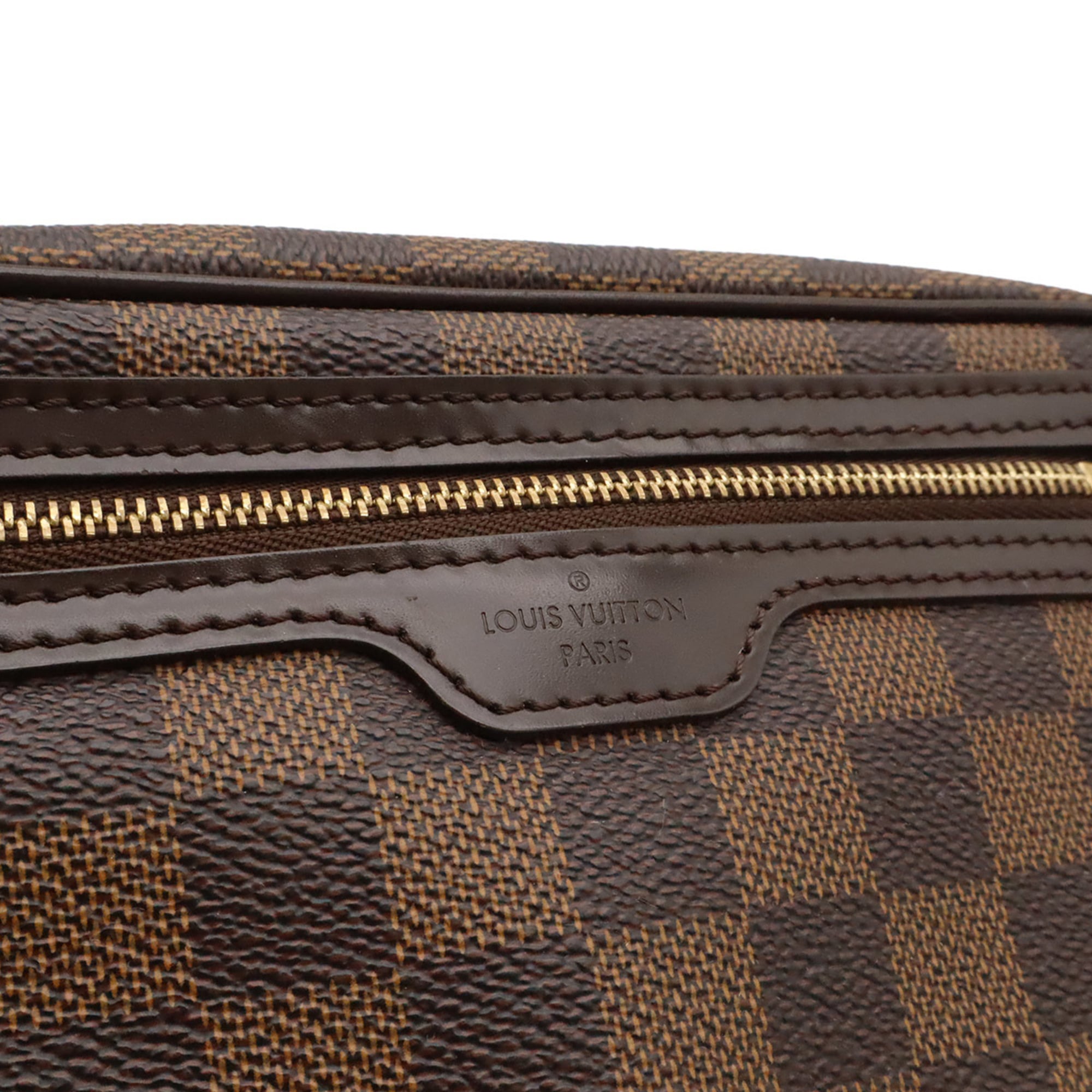Louis Vuitton Brown Damier Canvas Pvc Damier Canvas Clutch Bag Handbag Pochette (Pre-Owned)