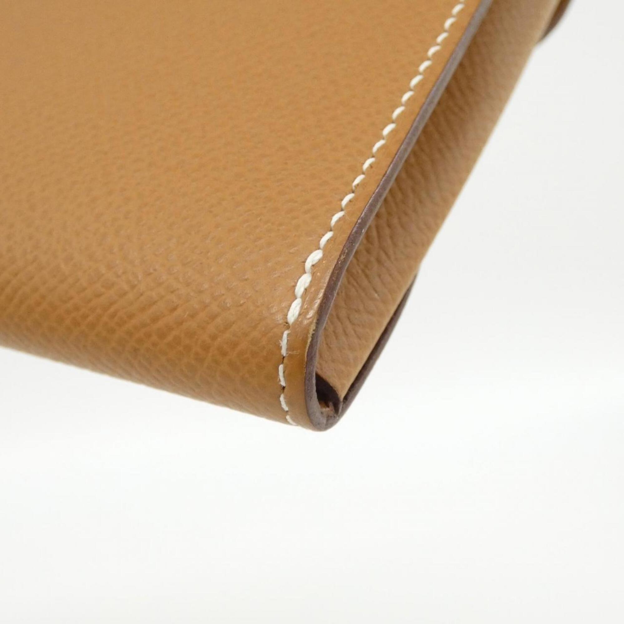 Hermes Gold Epsom Leather Chain/Shoulder Wallet (Pre-Owned)