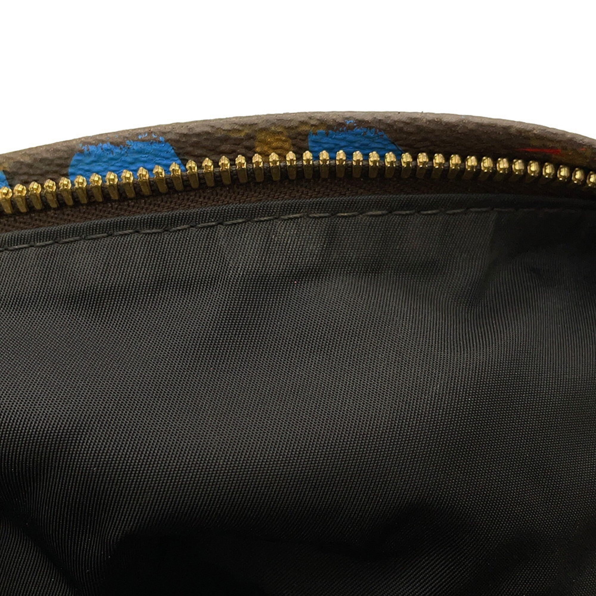 Louis Vuitton Black Blue Monogram Noir Red Color Monogram Handbag (Pre-Owned)