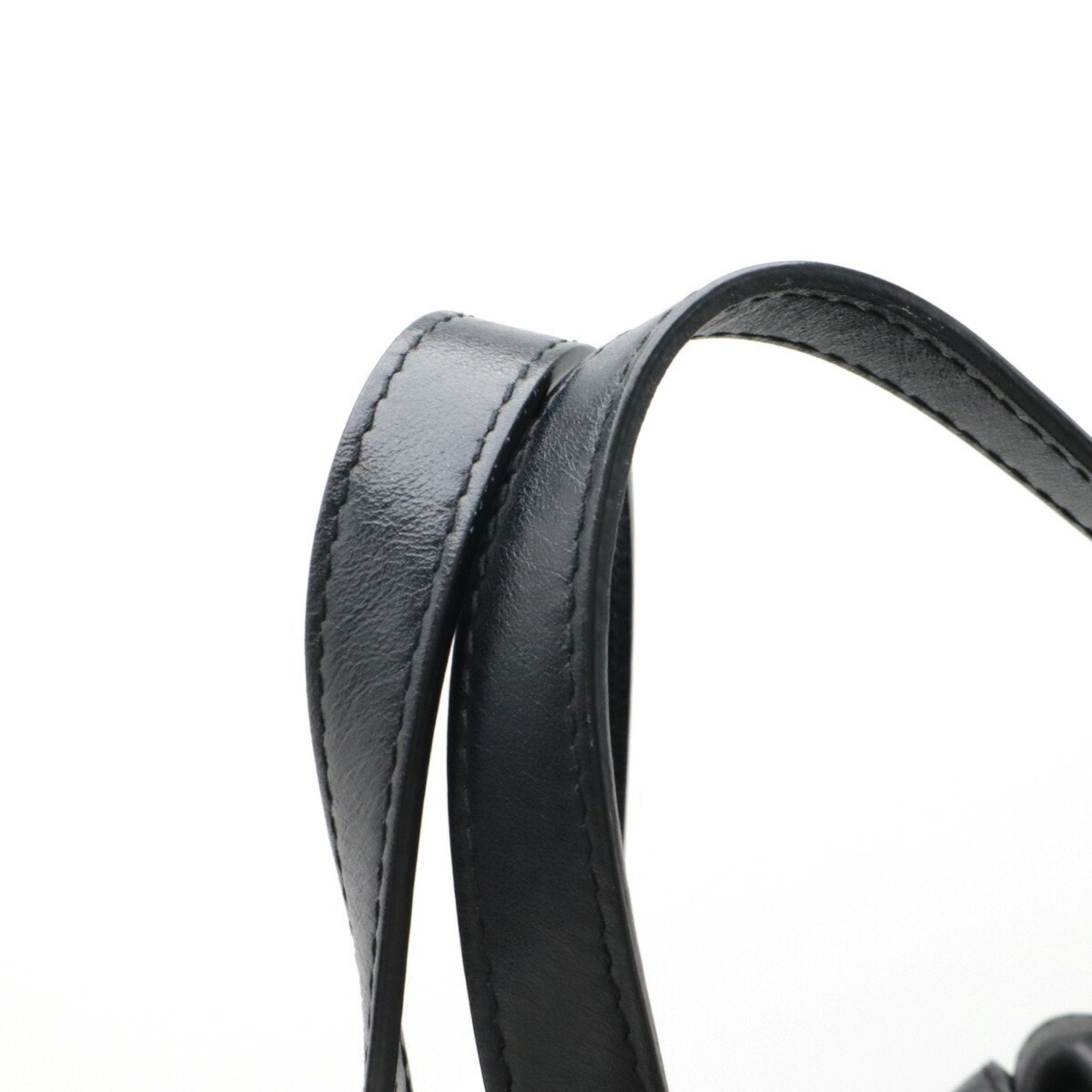Saint Laurent Black Leather Coated Canvas Tote Bag (Pre-Owned)