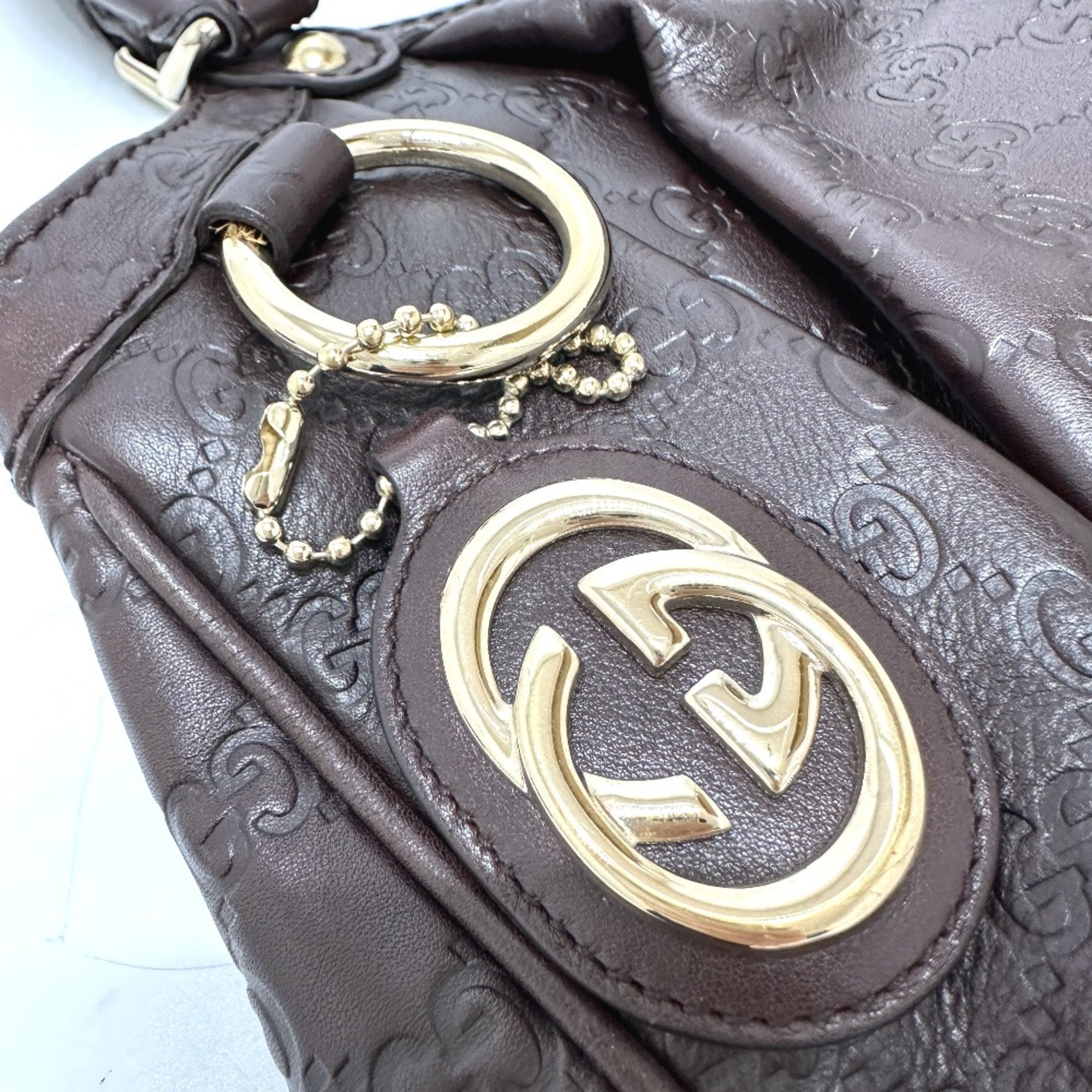 Gucci Brown Leather Tote Bag (Pre-Owned)