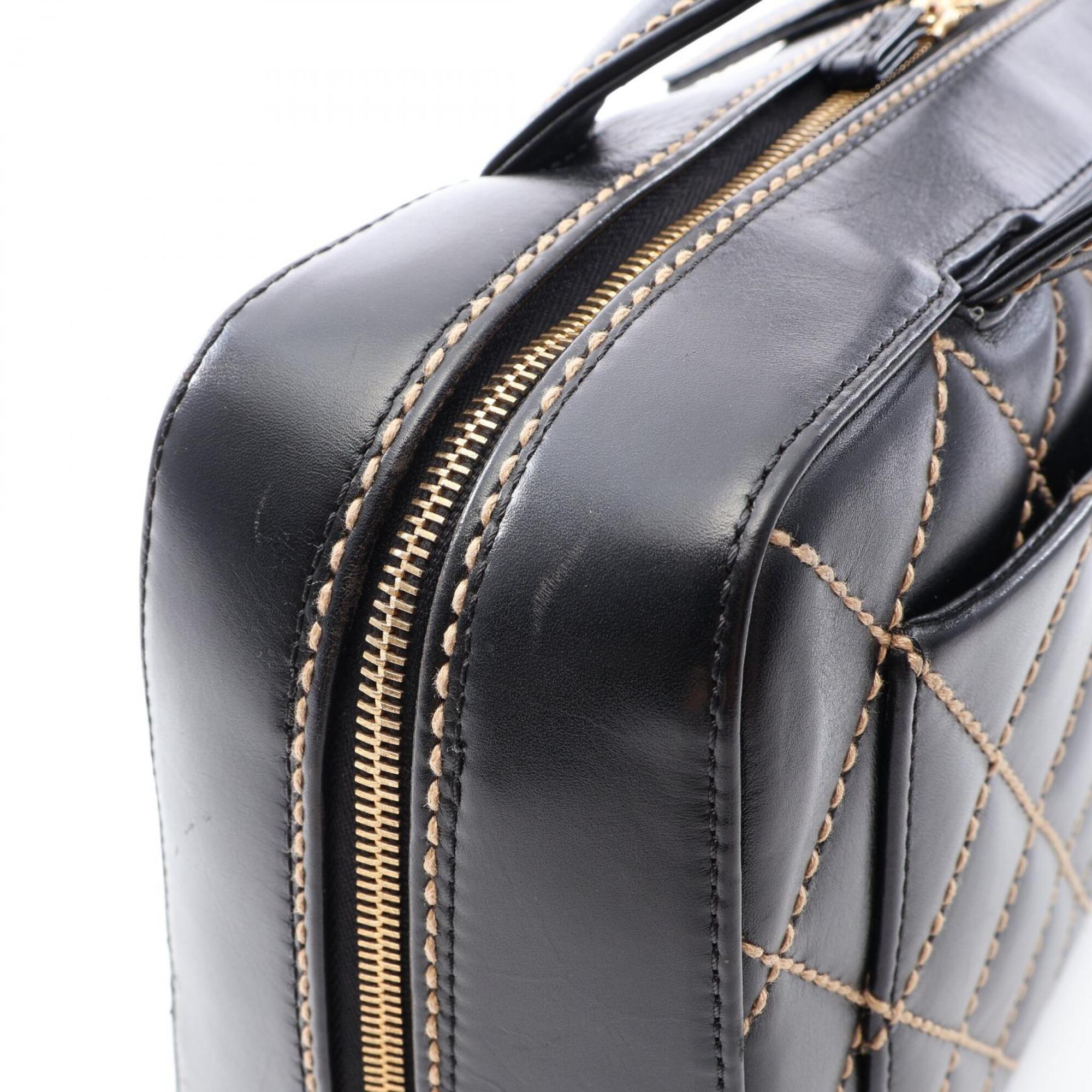 Chanel Black Leather Handbag (Pre-Owned)