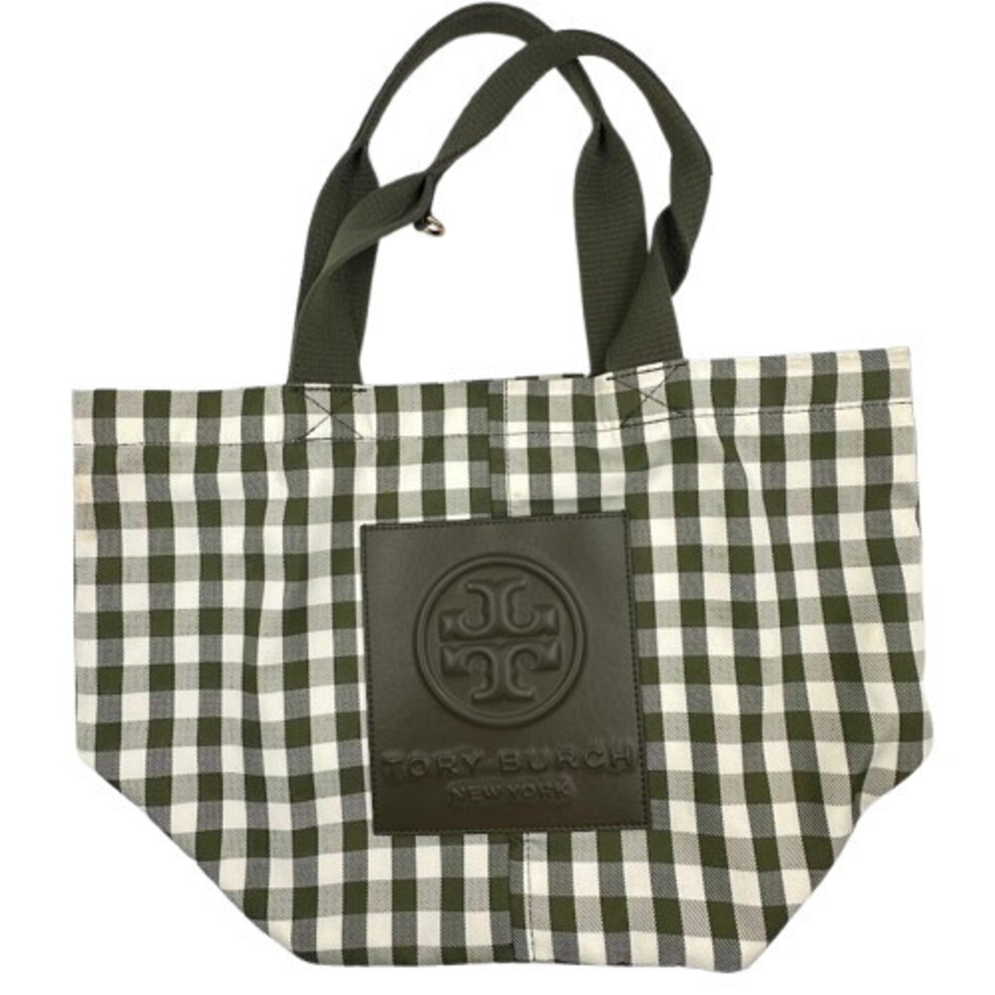 Tory Burch Green Nylon Canvas Tote Bag (Pre-Owned)