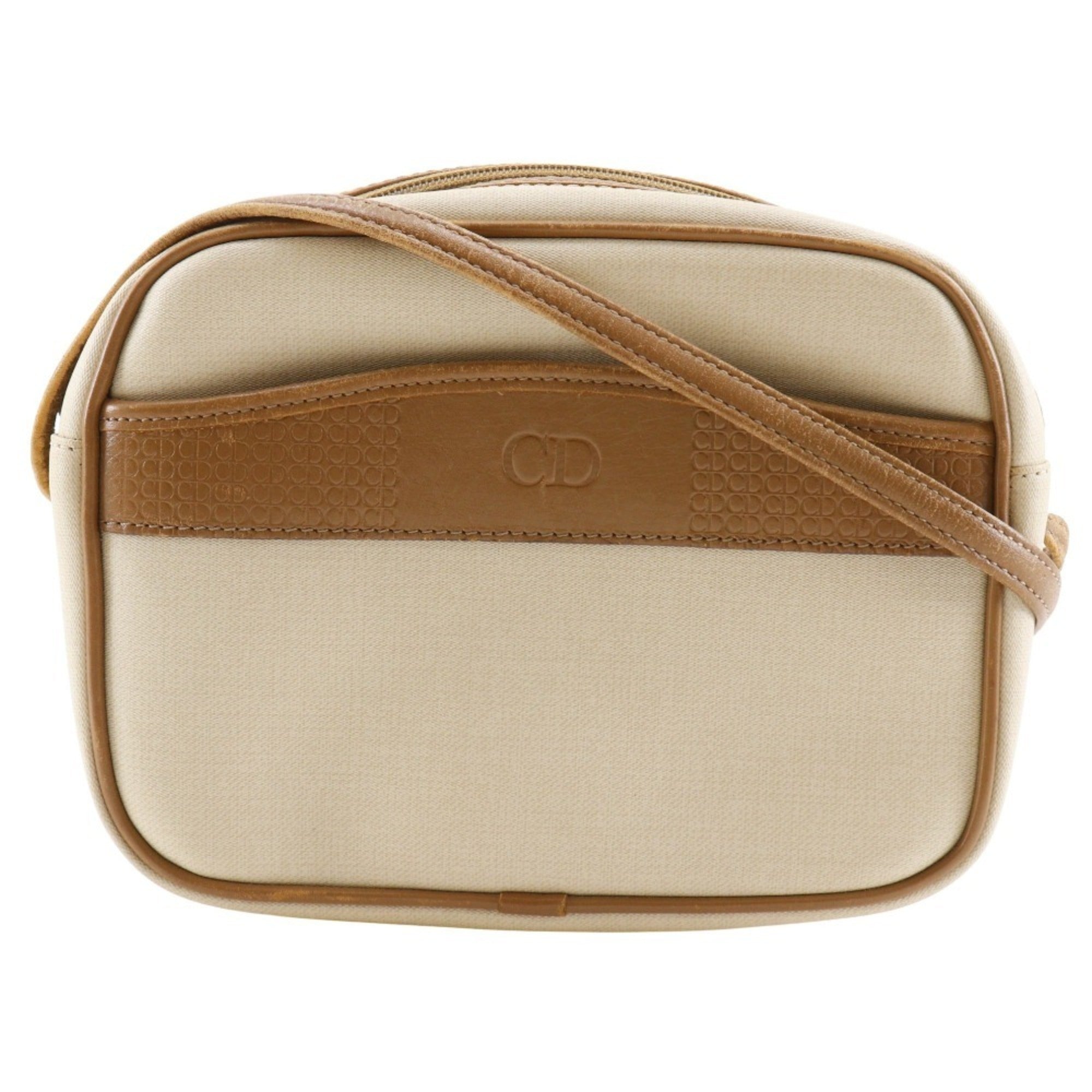 Christian Dior Beige Pvc Pochette Shoulder Bag (Pre-Owned)