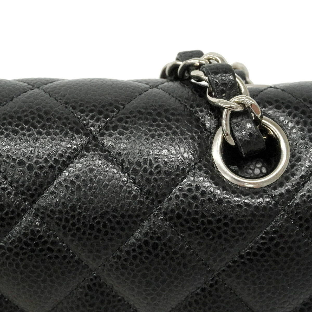 Chanel Black Grained Calfskin Shoulder Bag (Pre-Owned)