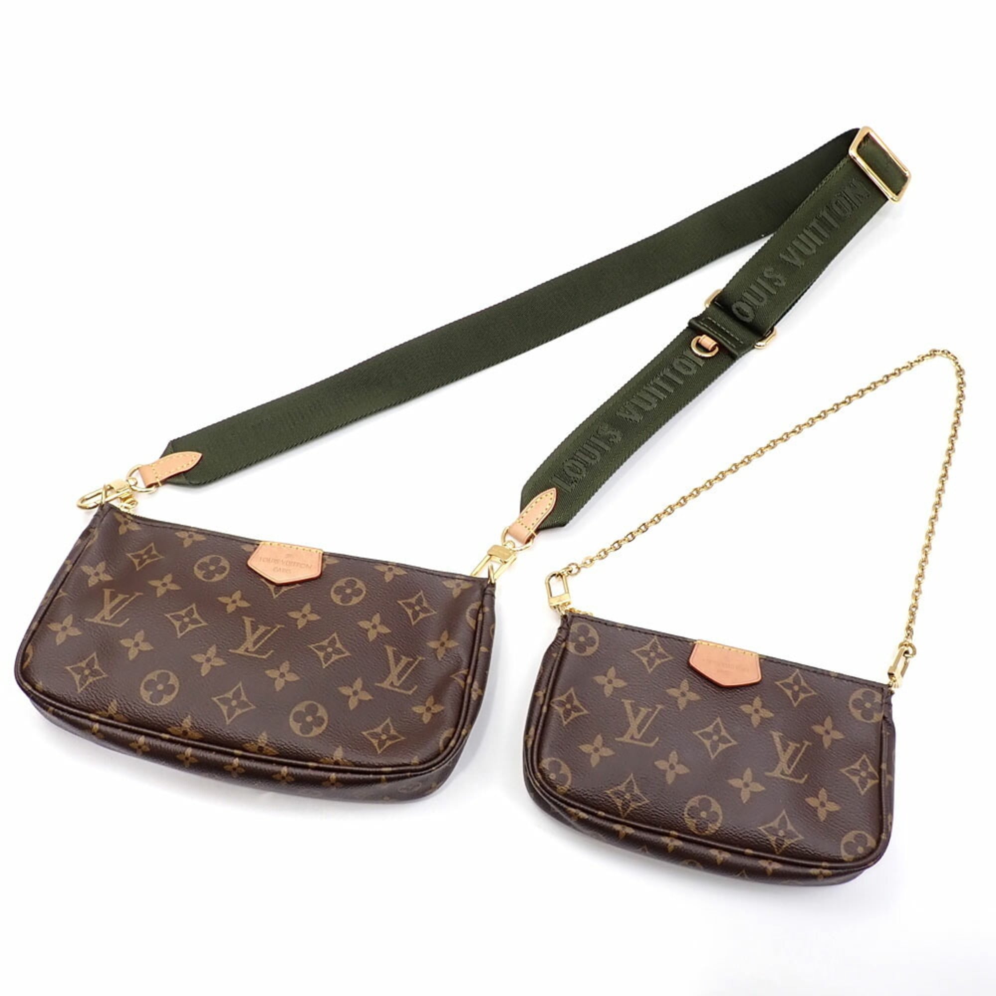 Louis Vuitton Monogram Khaki Monogram Pochette Shoulder Bag (Pre-Owned)
