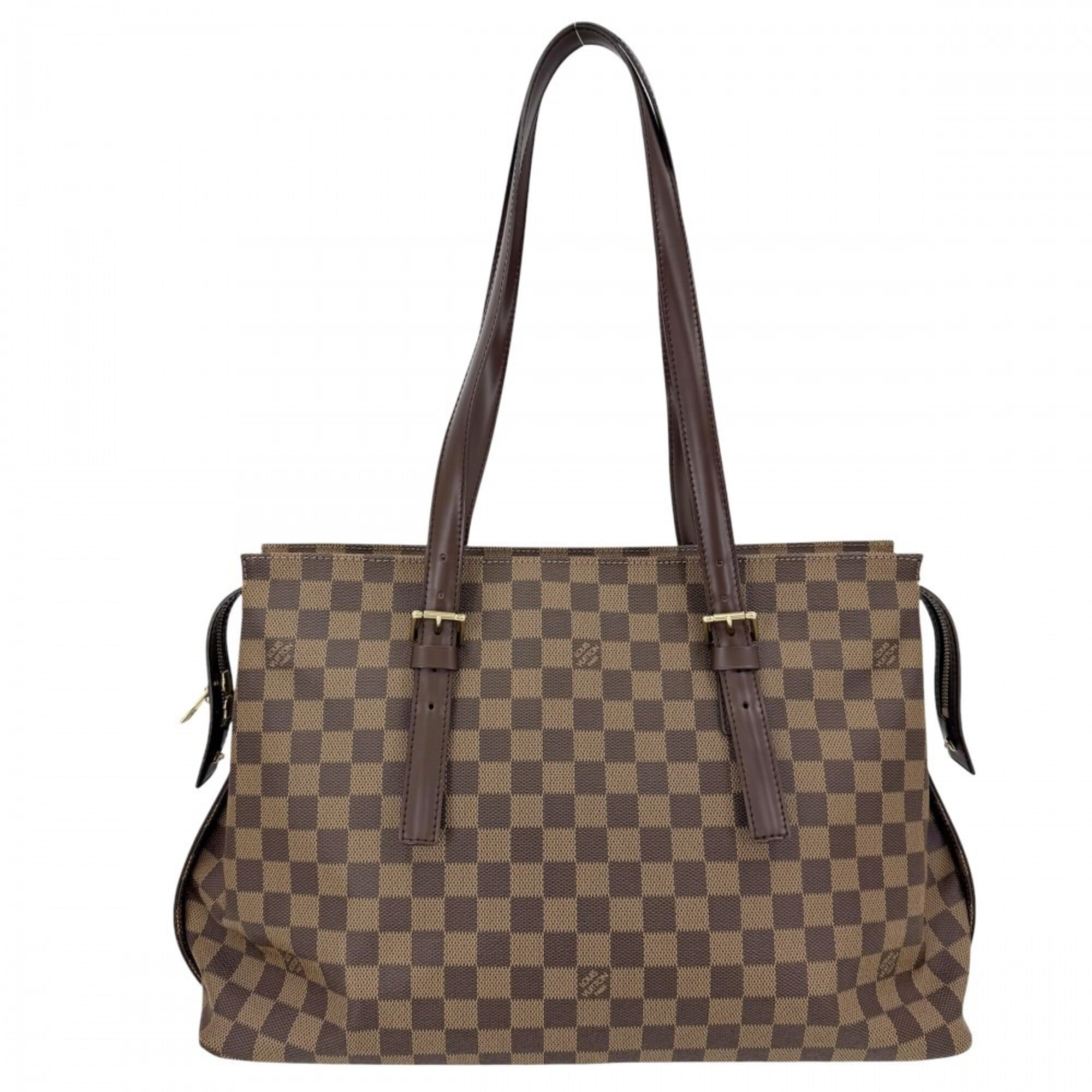 Louis Vuitton Brown Damier Canvas Handbag Tote Bag (Pre-Owned)