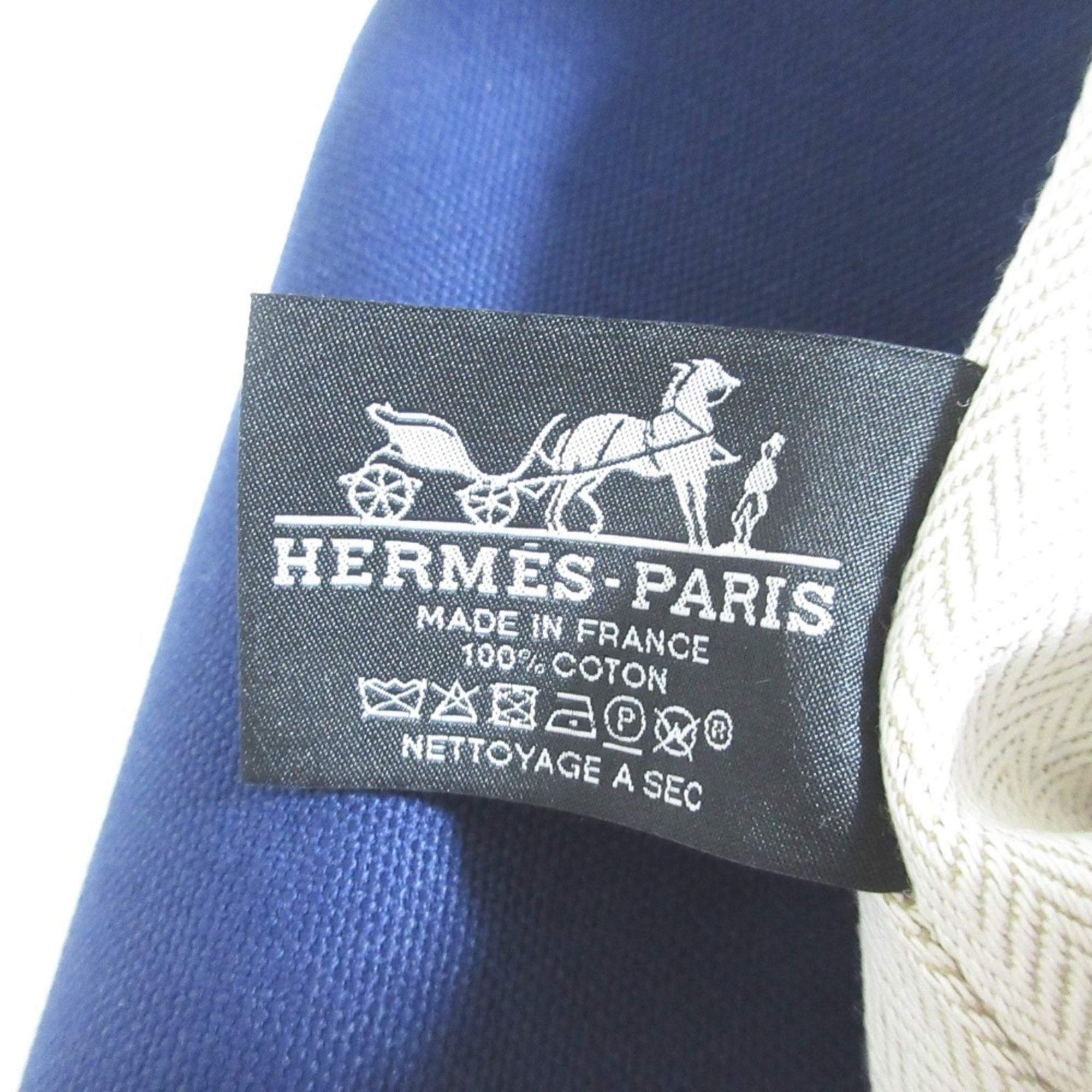 Hermes Cotton Canvas Handbag (Pre-Owned)