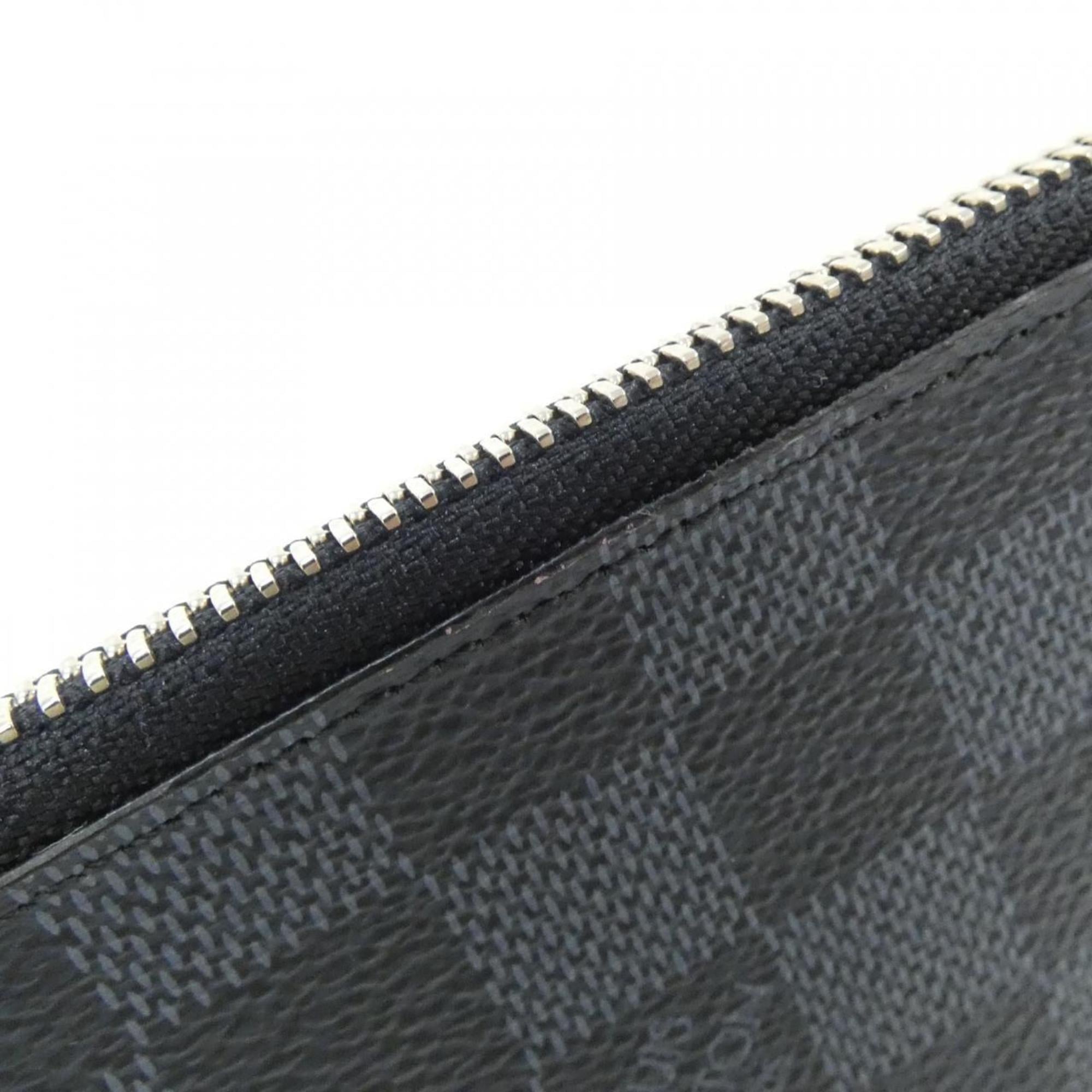 Louis Vuitton Black Cobalt Coated Canvas Handbag Pochette (Pre-Owned)