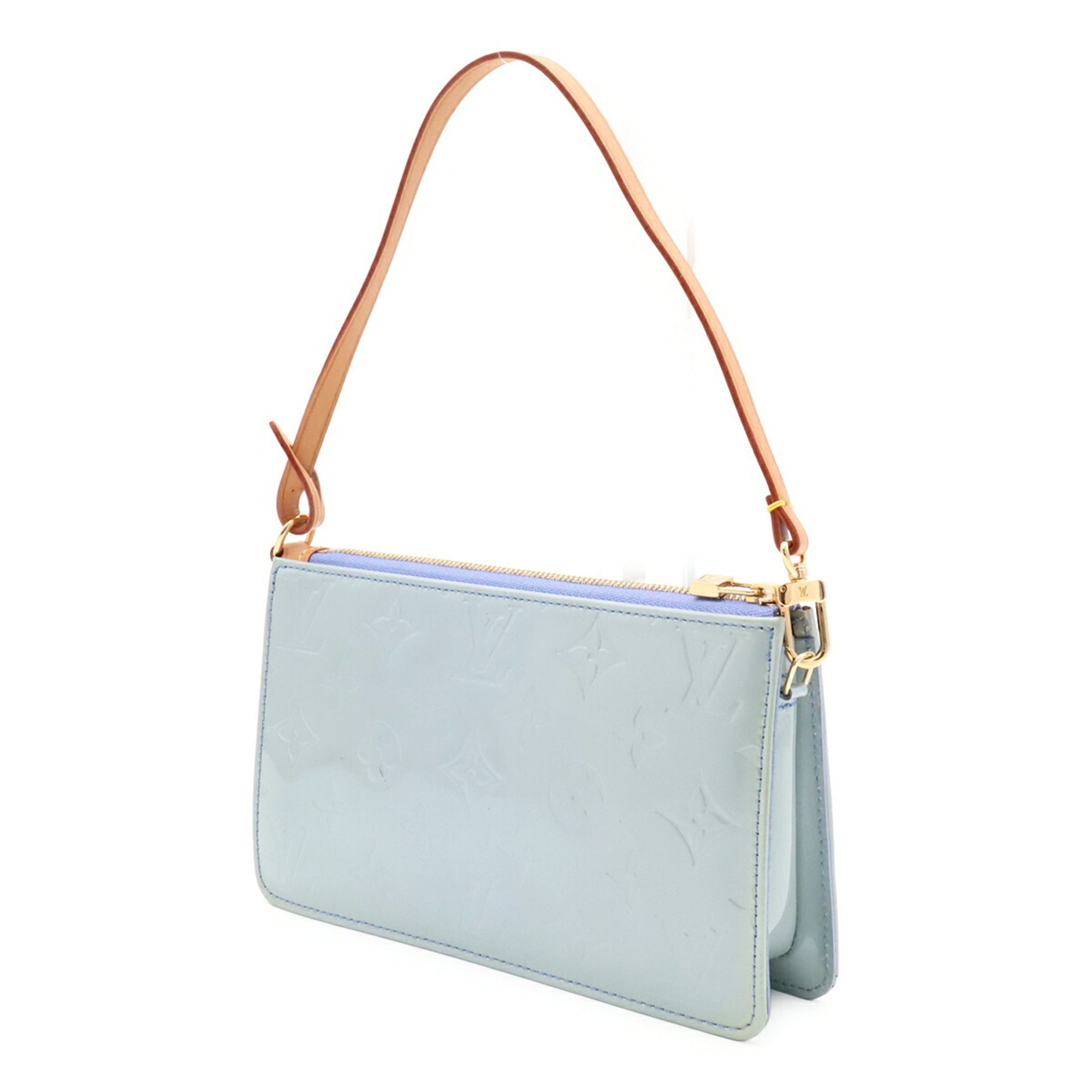 Louis Vuitton Blue Lavande (Lavender) Monogram Vernis Handbag Pouch (Pre-Owned)