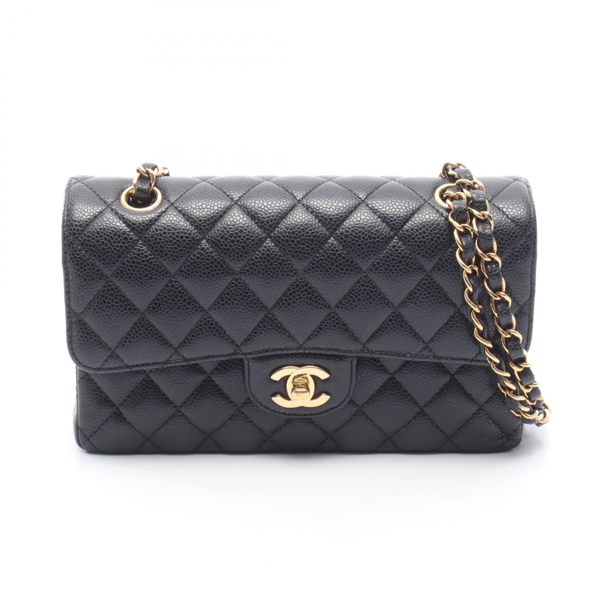 Chanel Matelasse Black Grained Calfskin Handbag Shoulder Bag (Pre-Owned)