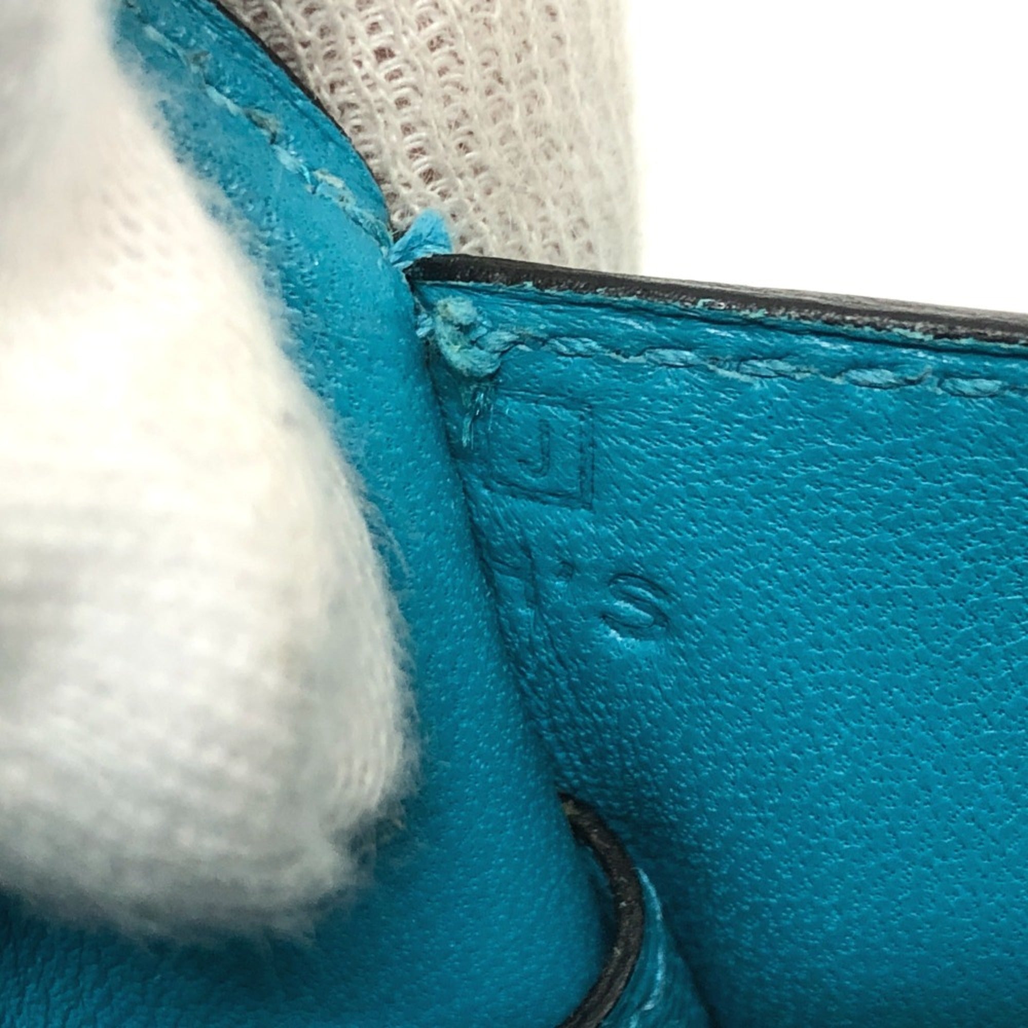 Hermes Blue Leather Pouch (Pre-Owned)
